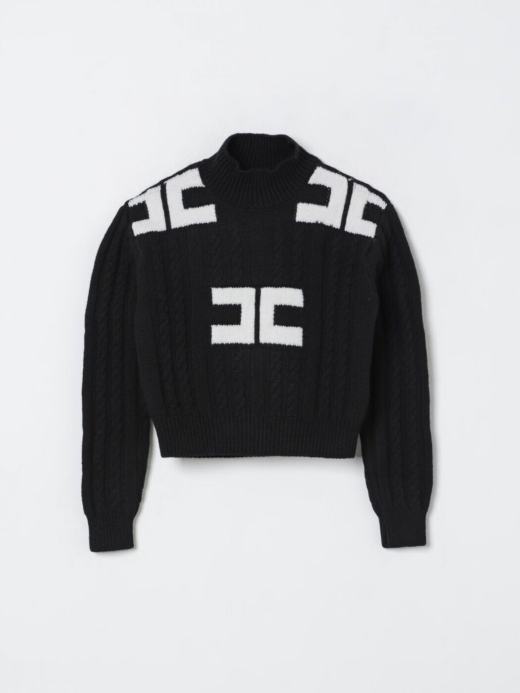 エリザベッタ フランキ ELISABETTA FRANCHI LA MIA BAMBINA クルーネックジャンパー ニットウェア ガールズ ブラック Crew neck jumpers EFMA171FL230 Black 関税 送料無料 2025AW gi|BRANDSHOP「il Tesoro」