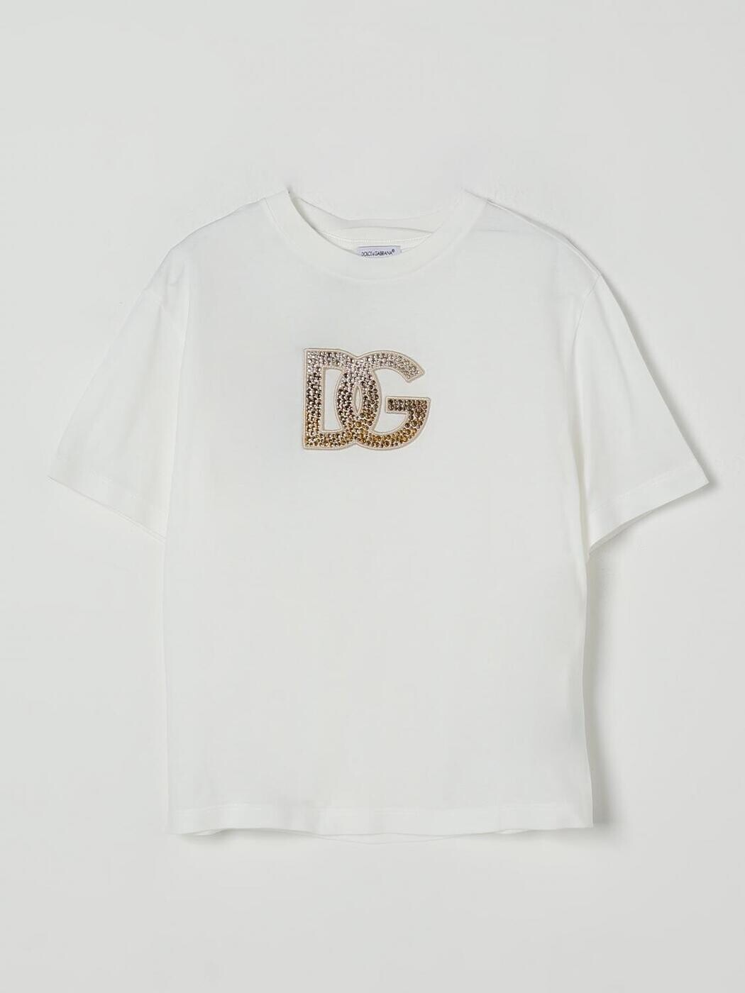 ドルチェ＆ガッバーナ DOLCE\u0026GABBANA ロング衣袂ティーシャツ ティーシャツ ガールズ 白いこと Long sleeve t-shirts L5JTNLG7PHN 関税 貨物輸送無料 2025AW gi