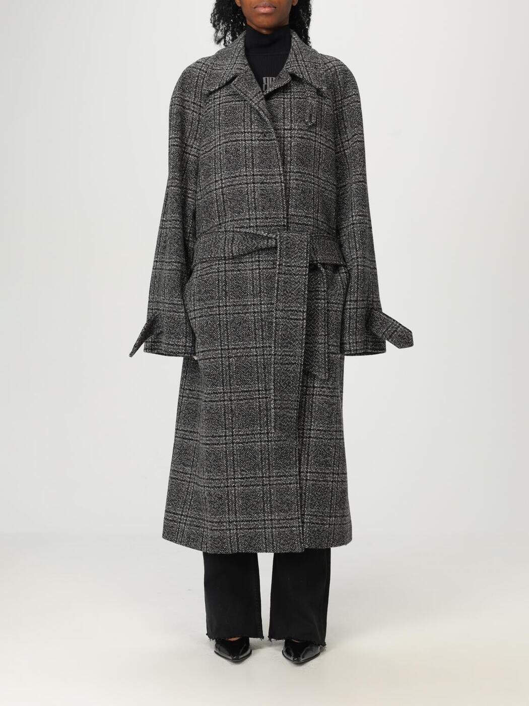 バレンシアガ BALENCIAGA トレンチコート 厚地の外套 レディース 黒いこと Coats and trench coats 838934TSU20 関税 貨物輸送無料 2025AW gi コート・ジャケット-レディースファッション