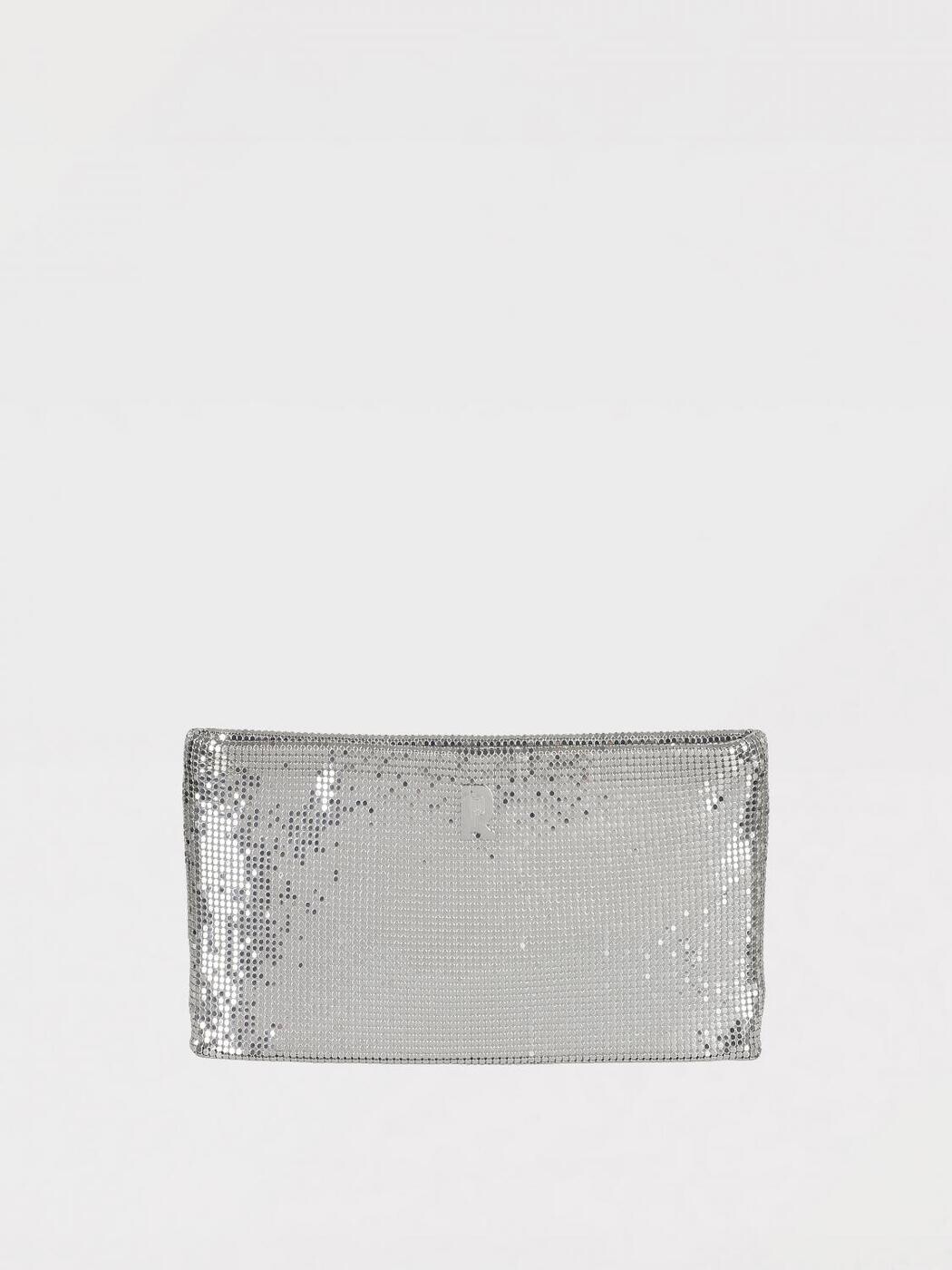 ラバンヌ RABANNE クラッチペダル御徒面子 レディース しろがね色 Clutch and wristlets bags 25PSS0505MET735 関税 貨物輸送無料 2025AW gi