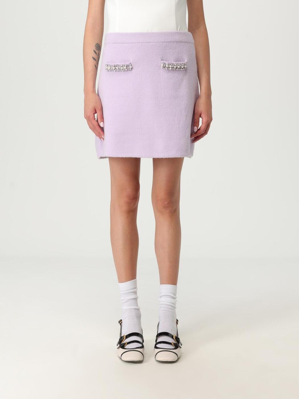セルフ ポートレート SELF PORTRAIT スカート レディース Skirts PF25085SKL Lilac 関税 送料無料 2025AW gi｜BRANDSHOP「il Tesoro」