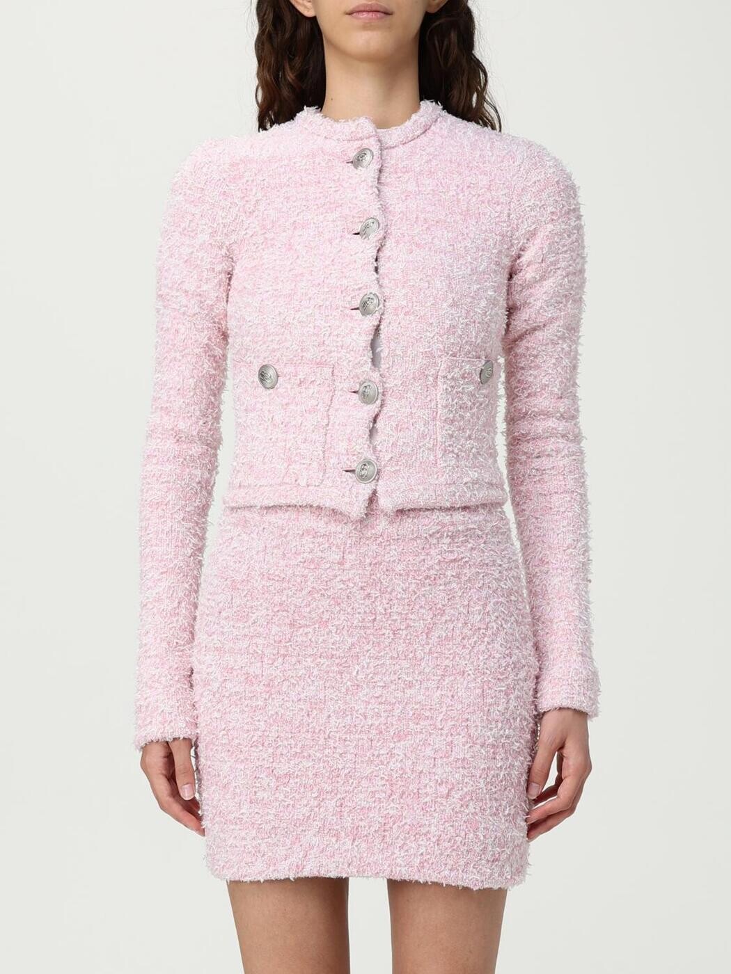 バレンシアガ BALENCIAGA ティーシャツ 編み物御召しもの レディース サクラ色 Knitwear 793604T3328 関税 貨物輸送無料 2025SS gi