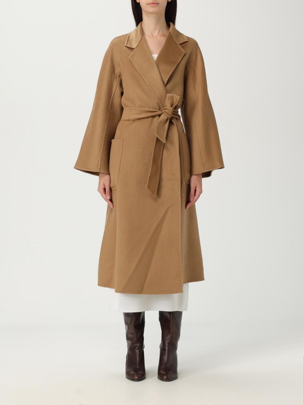 マックス パンパノウサギ MAX MARA トレンチコート 厚地の外套 レディース 赤銅色 Coats and trench coats 2521016051600 関税 貨物輸送無料 2026SS gi
