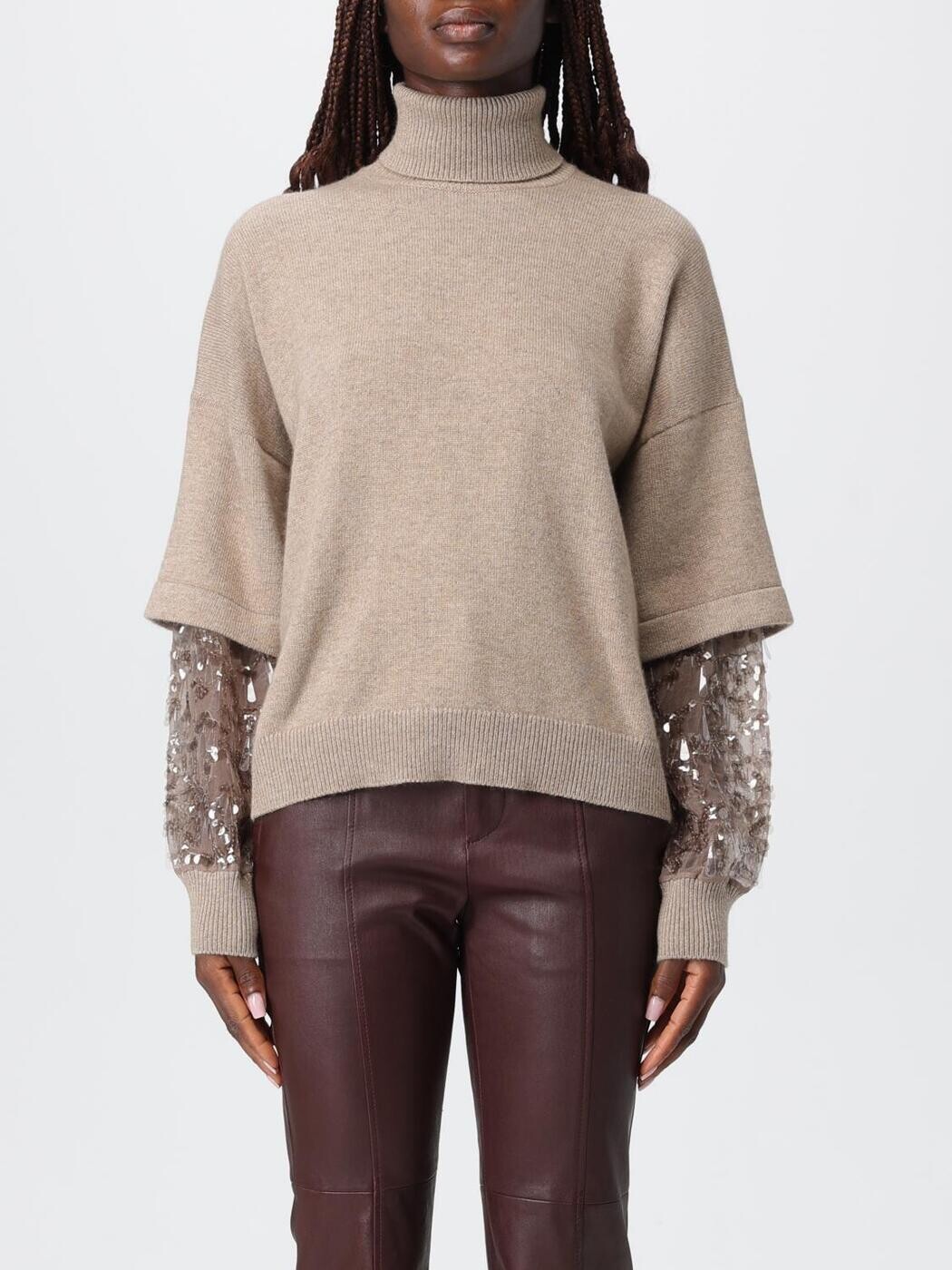 ブルネロクチネリ BRUNELLO CUCINELLI セーター ニットウェア レディース ベージュ Knitwear M12730003 Beige 関税 送料無料 2025AW gi|BRANDSHOP「il Tesoro」