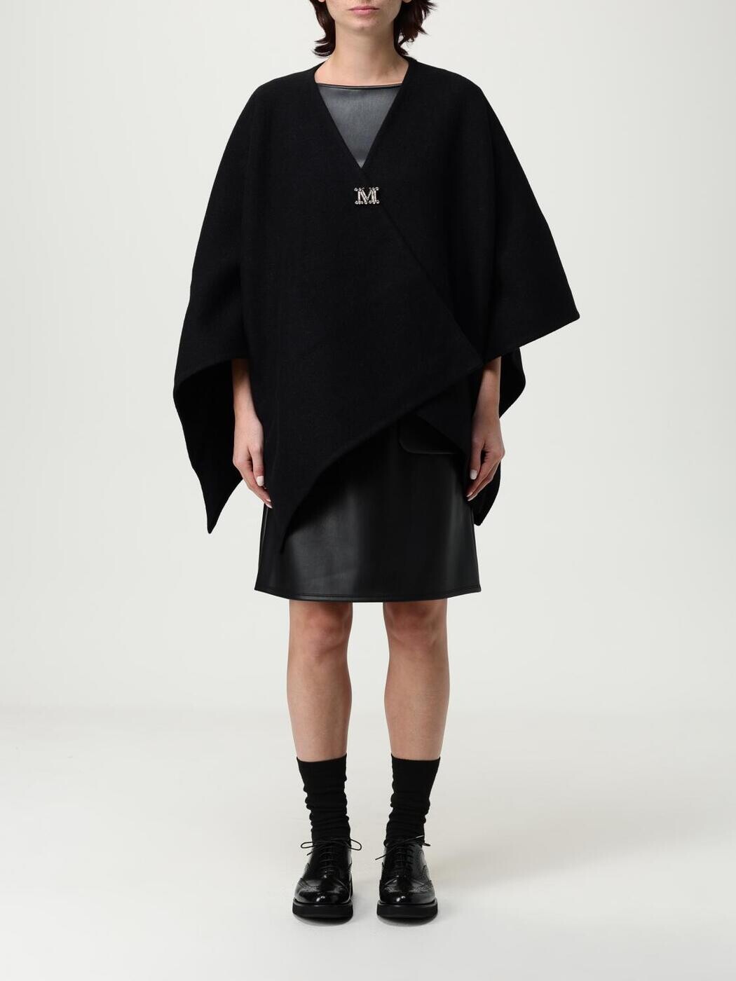 マックス パンパノウサギ MAX MARA トレンチコート 厚地の外套 レディース 黒いこと Coats and trench coats 2524546081600 関税 貨物輸送無料 2025AW gi