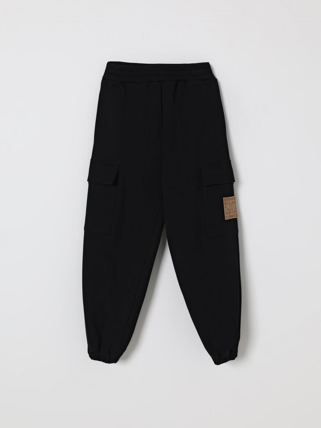 FENDI FENDI ズボン下 ボーイズ 黒いこと Cargo trousers JUF1715V0 関税 貨物輸送無料 2025AW gi