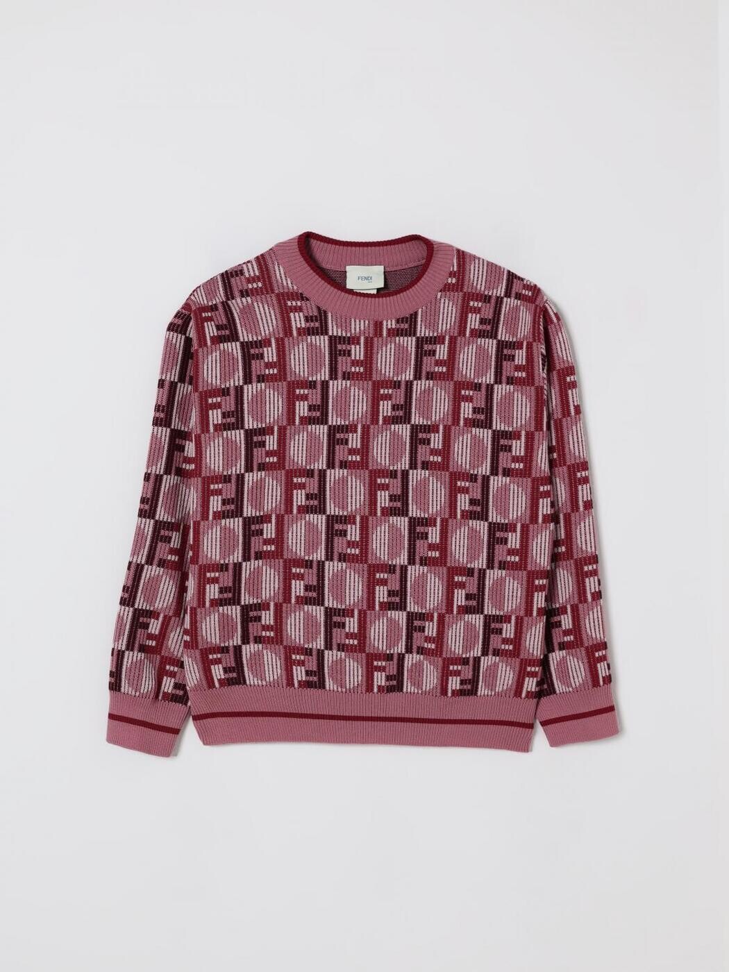 FENDI FENDI クルーネックジャンパー 編み物お召しもの ガールズ サクラ色 Crew neck jumpers JUG201AYMU 関税 貨物輸送無料 2026SS gi