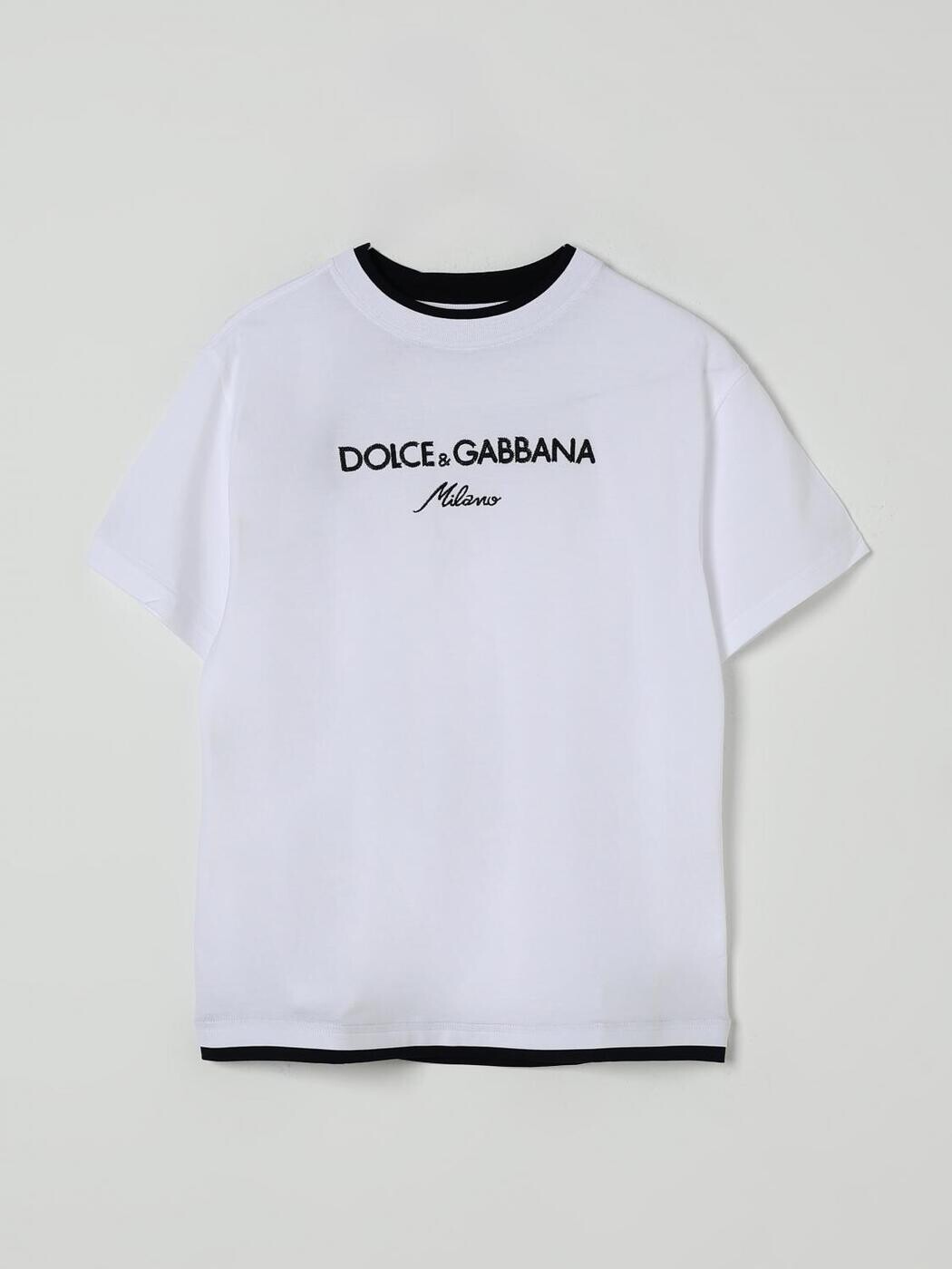 ドルチェ＆ガッバーナ DOLCE\u0026GABBANA ロング衣袂ティーシャツ ティーシャツ ボーイズ 白いこと Long sleeve t-shirts L4JTIYG7PEJ 関税 貨物輸送無料 2025AW gi