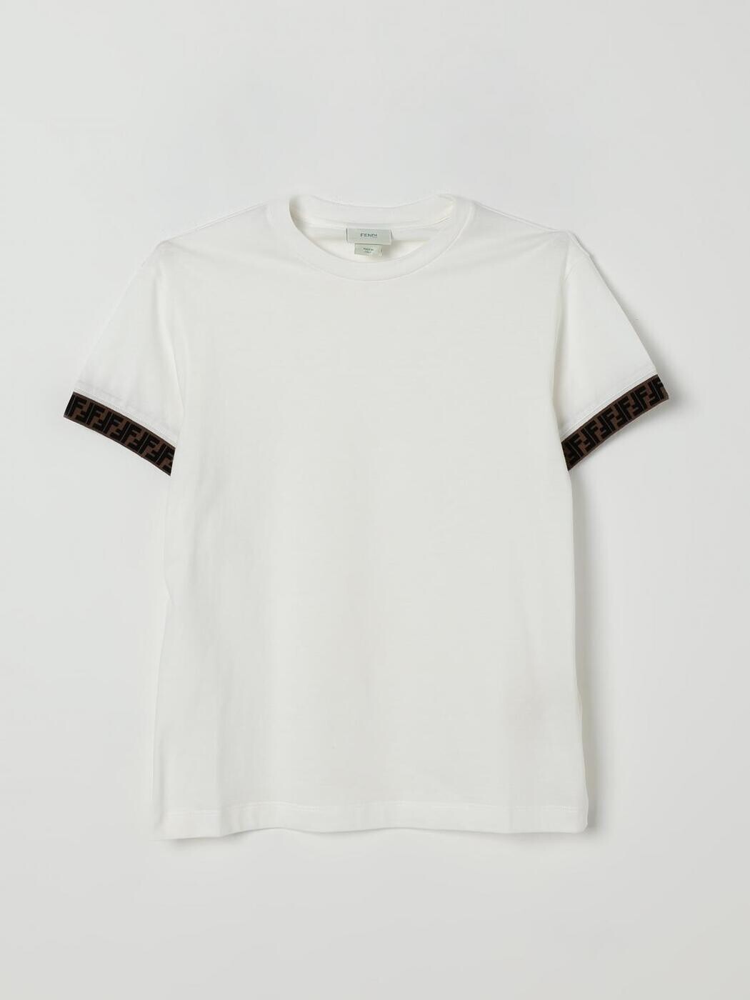 FENDI FENDI ロング衣袂ティーシャツ ティーシャツ ボーイズ 白いこと Long sleeve t-shirts JUI0187AJ 関税 貨物輸送無料 2026SS gi