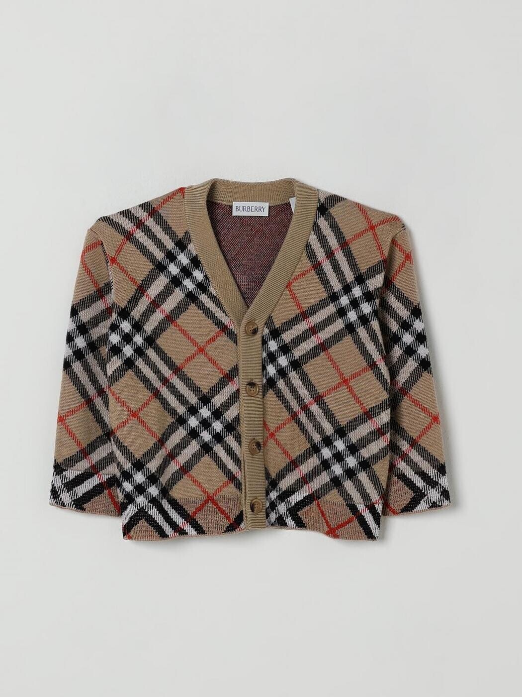 バーバリー BURBERRY クルーネックジャンパー 編み物御召しもの ガールズ ベージュ Crew neck jumpers 8104312 関税 貨物輸送無料 2025AW gi