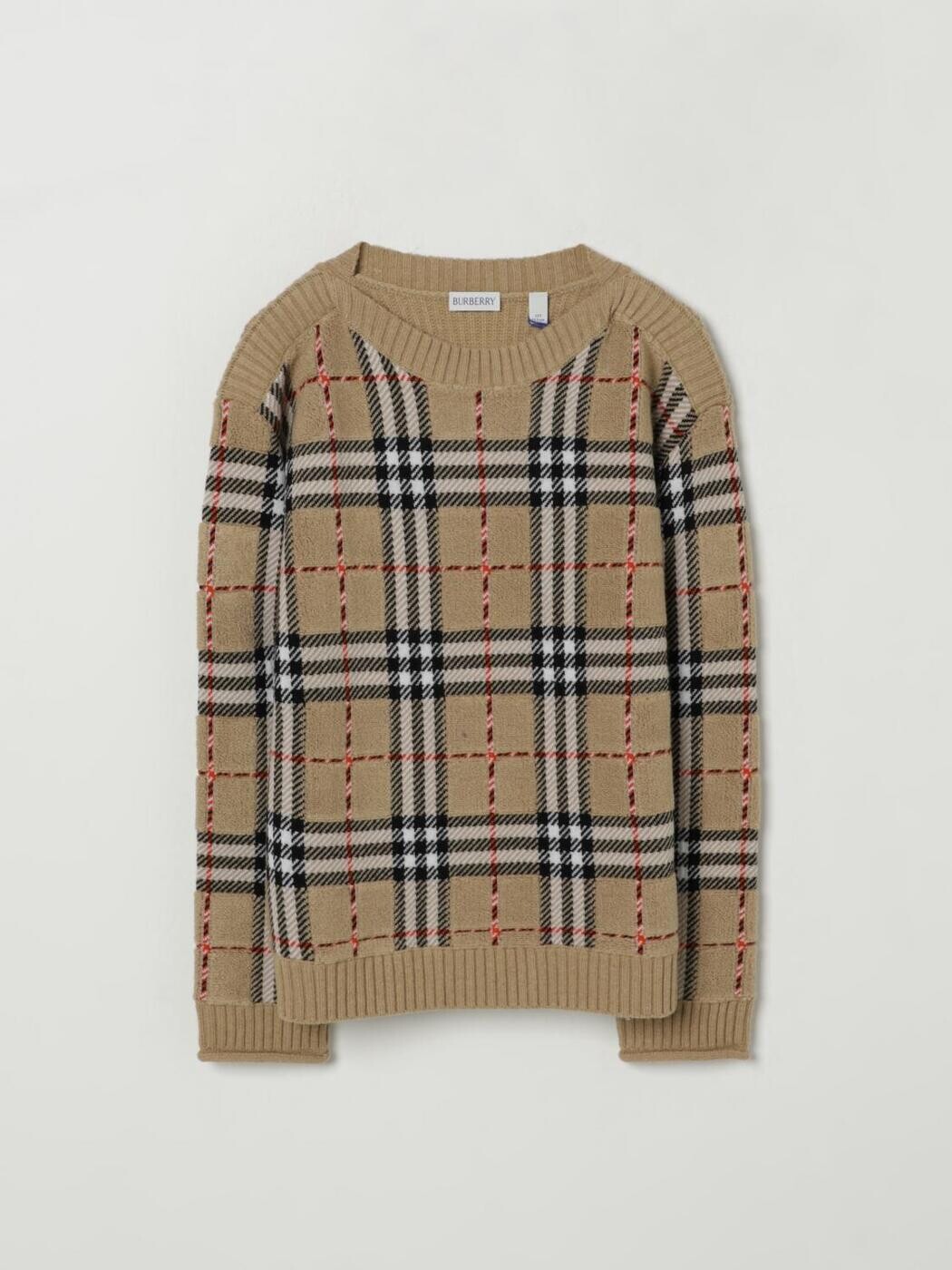 バーバリー BURBERRY クルーネックジャンパー 編み物御召しもの ボーイズ ベージュ Crew neck jumpers 8105822 関税 貨物輸送無料 2025AW gi
