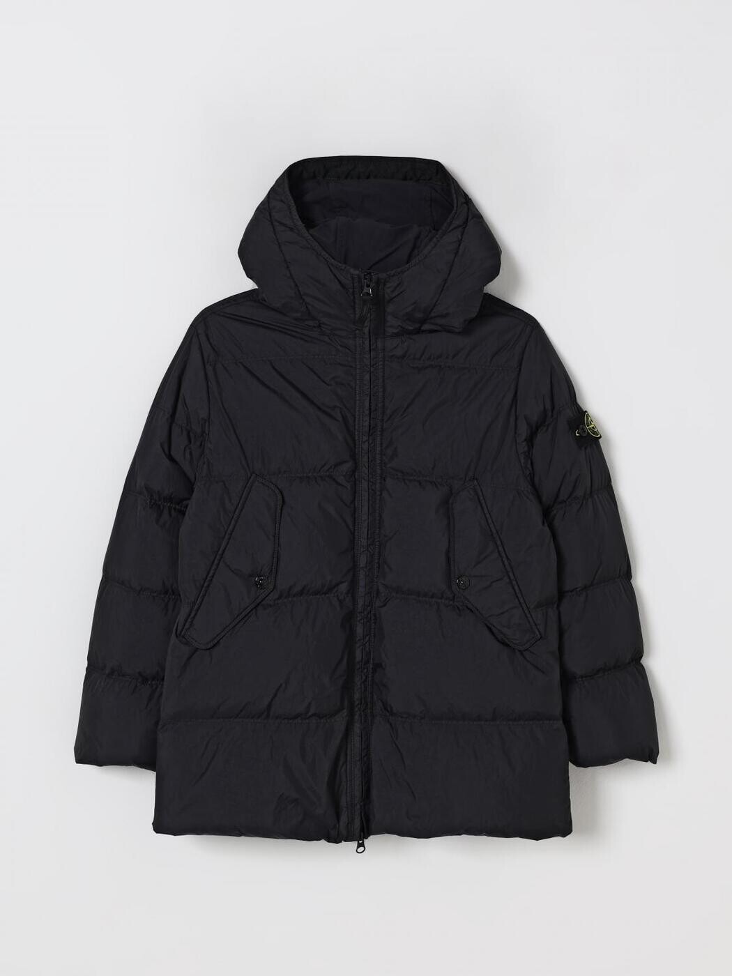 石ころ 島 STONE ISLAND JUNIOR ボンバージャケット 上衣 ボーイズ 黒いこと Bomber jackets 4100004S0A23 関税 貨物輸送無料 2025AW gi