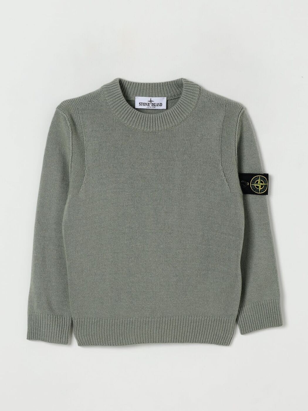 石ころ 島 STONE ISLAND JUNIOR クルーネックジャンパー 編み物御召しもの ボーイズ 緑であること Crew neck jumpers 5100002S00M1 関税 貨物輸送無料 2025AW gi