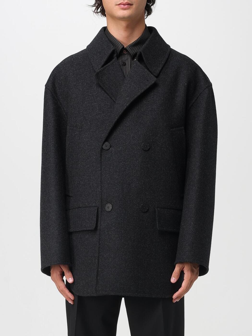 フェンディ FENDI トレンチ 厚地の外套 メンズ 薄墨色 Coats and Trench FW1415AOYA 関税 貨物輸送無料 2025AW gi