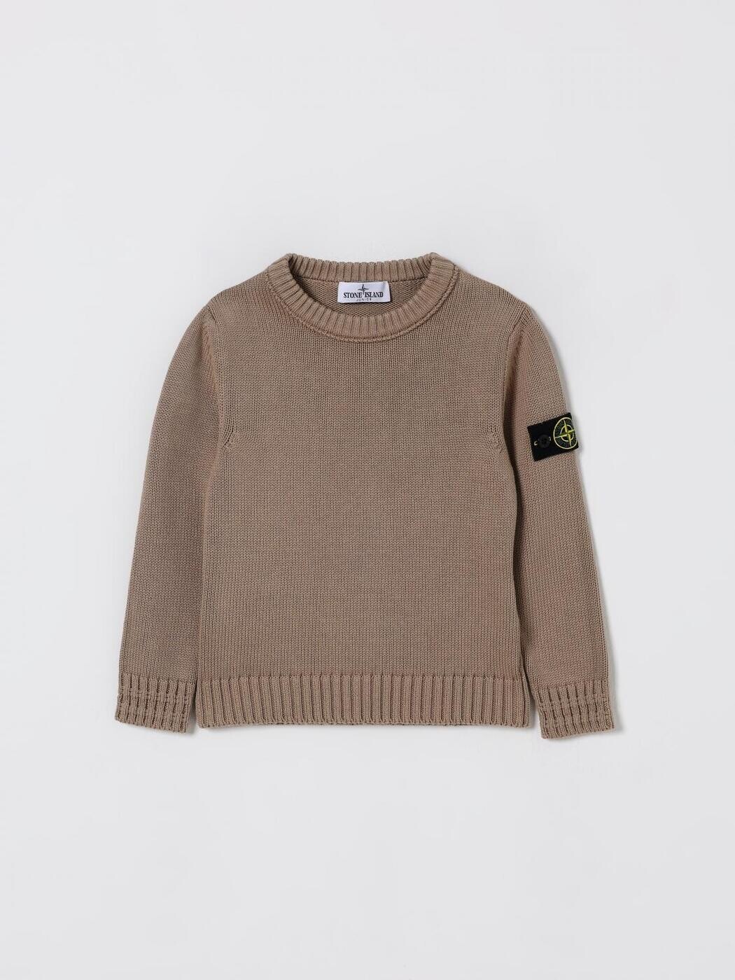 石ころ 島 STONE ISLAND JUNIOR クルーネックジャンパー 編み物御召しもの ボーイズ 黒いこと Crew neck jumpers 5100019S01A2 関税 貨物輸送無料 2025AW gi