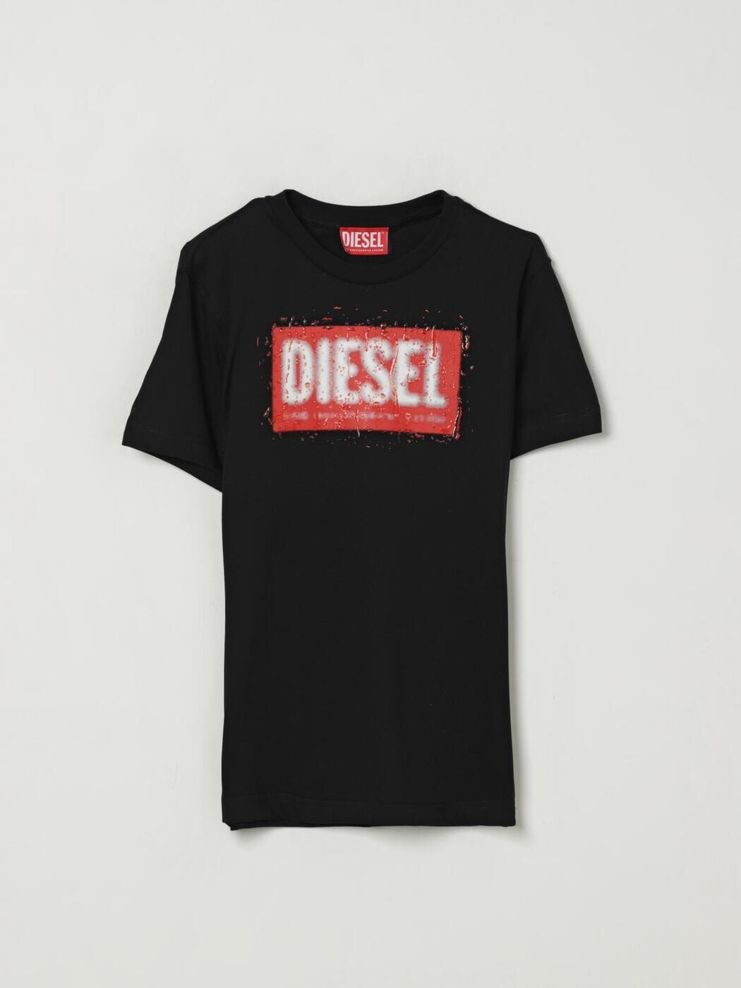 ディーゼル DIESEL ロング捩りプルオーバー プルオーバー ボーイズ 黒いこと Long sleeve t-shirts J0247600YI9 関税 貨物輸送無料 2025AW gi