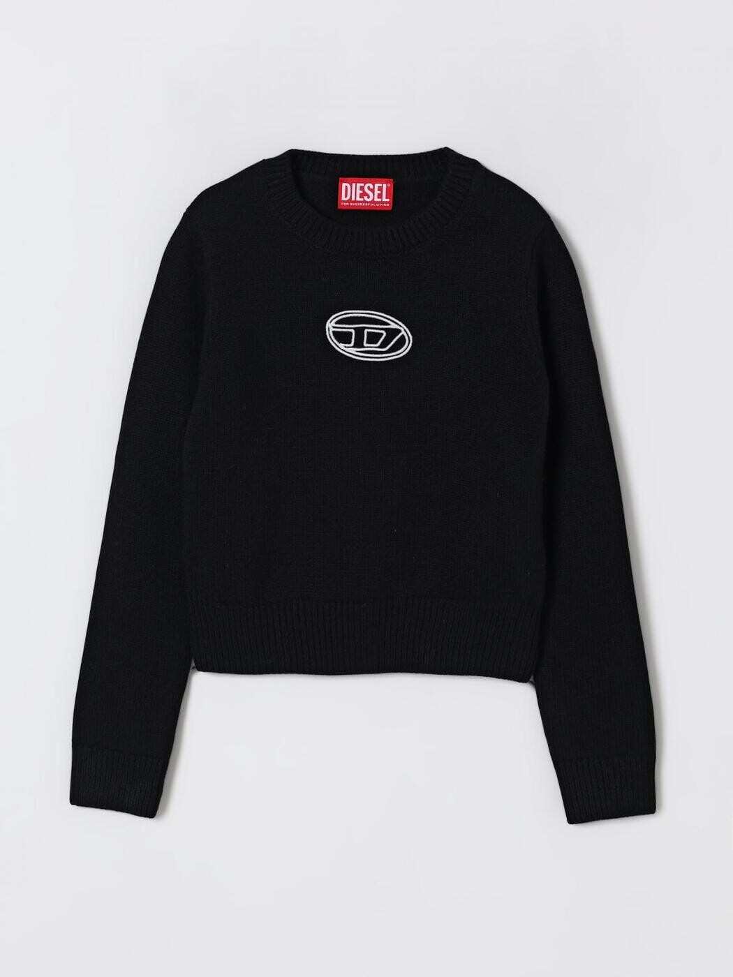 ディーゼル DIESEL クルーネックジャンパー ニットウェア ボーイズ ブラック Crew neck jumpers J02435KYAYX 関税 送料無料 2025AW gi