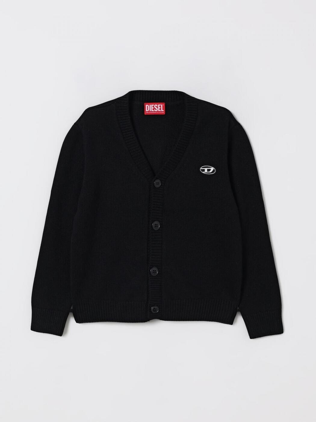 ディーゼル DIESEL クルーネックジャンパー ニットウェア ボーイズ ブラック Crew neck jumpers J02432KYAYX 関税 送料無料 2025AW gi