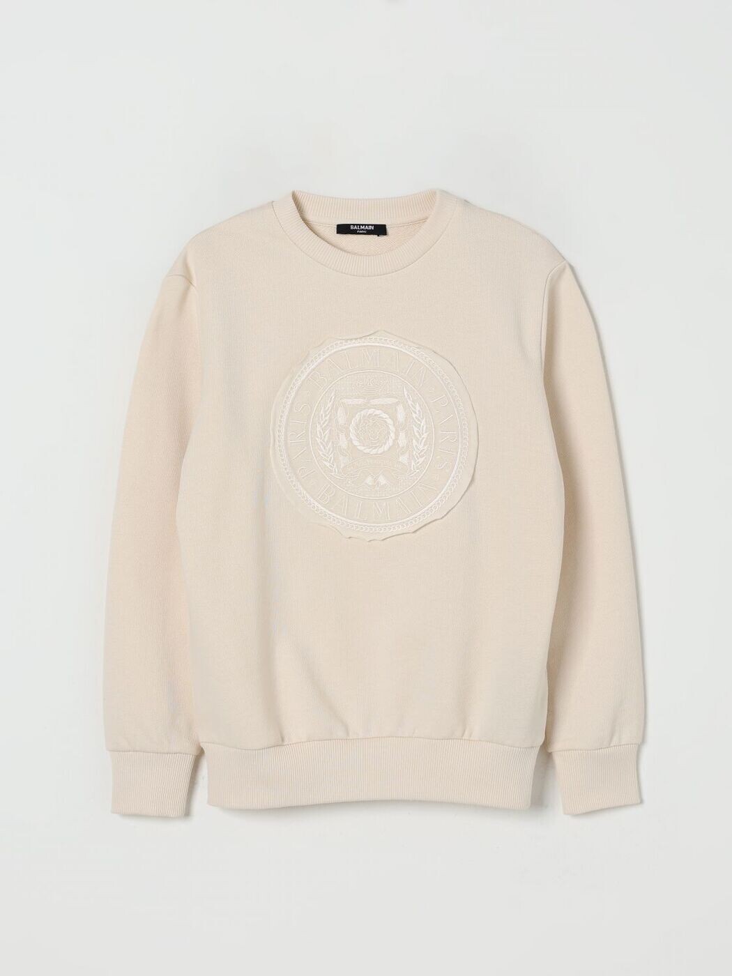 バルマン BALMAIN クルーネックジャンパー 編み物御召しもの ボーイズ ベージュ Crew neck jumpers BX4Q40Z3183 関税 貨物輸送無料 2025AW gi