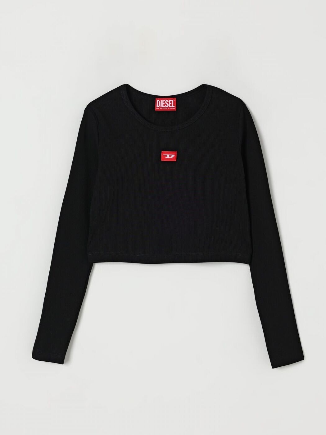 ディーゼル DIESEL ロング捩りプルオーバー プルオーバー ボーイズ 黒いこと Long sleeve t-shirts J02452KYAZY 関税 貨物輸送無料 2025AW gi