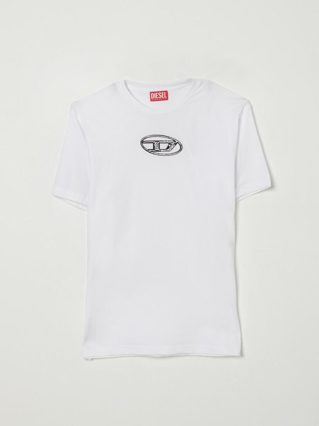 ディーゼル DIESEL ロング捩りプルオーバー プルオーバー ボーイズ 白いこと Long sleeve t-shirts J02471KYAUN 関税 貨物輸送無料 2025AW gi