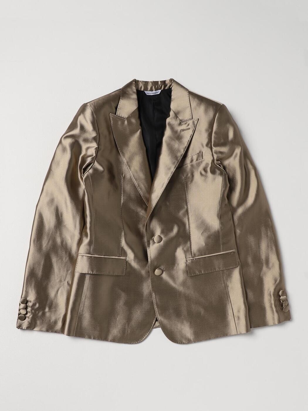 ドルチェ＆ガッバーナ DOLCE\u0026GABBANA ボンバージャケット 上衣 ボーイズ ゴールド Bomber jackets L41J68FU1L6 関税 貨物輸送無料 2025AW gi