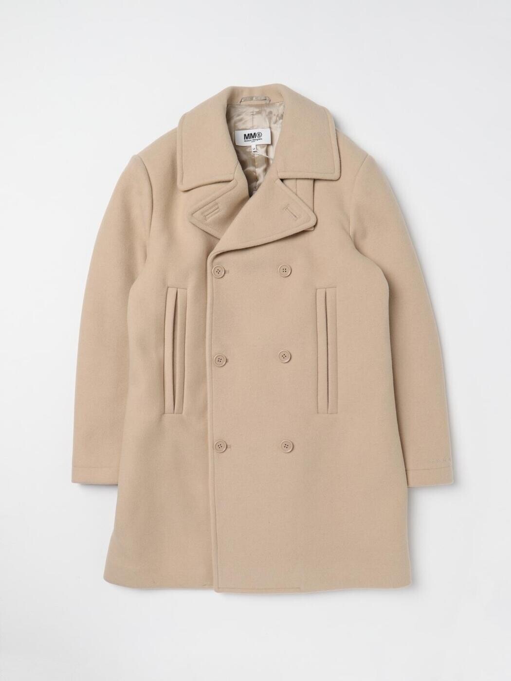 エムエムシックス 棲み家 マルジェラ MM6 MAISON MARGIELA トレンチコート 厚地の外套 ガールズ ベージュ Trench coats M60394MM00W 関税 貨物輸送無料 2025AW gi