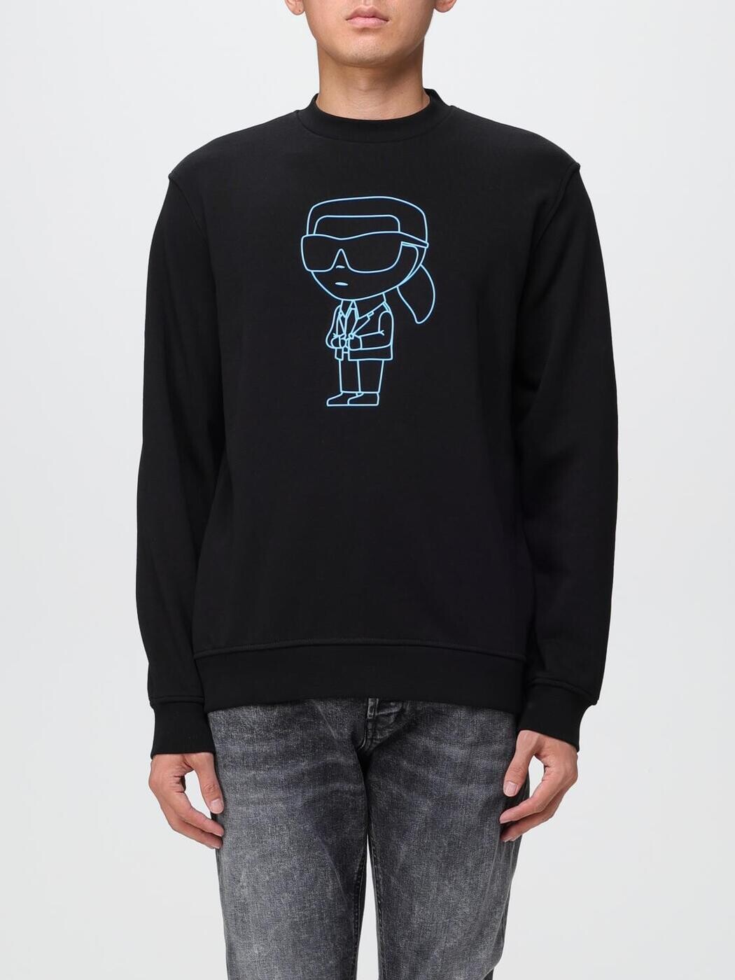 長い巻き毛 ラガーフェルド KARL LAGERFELD トレーナー 調教師 メンズ 黒いこと Sweatshirts 705041532900 関税 貨物輸送無料 2023AW gi