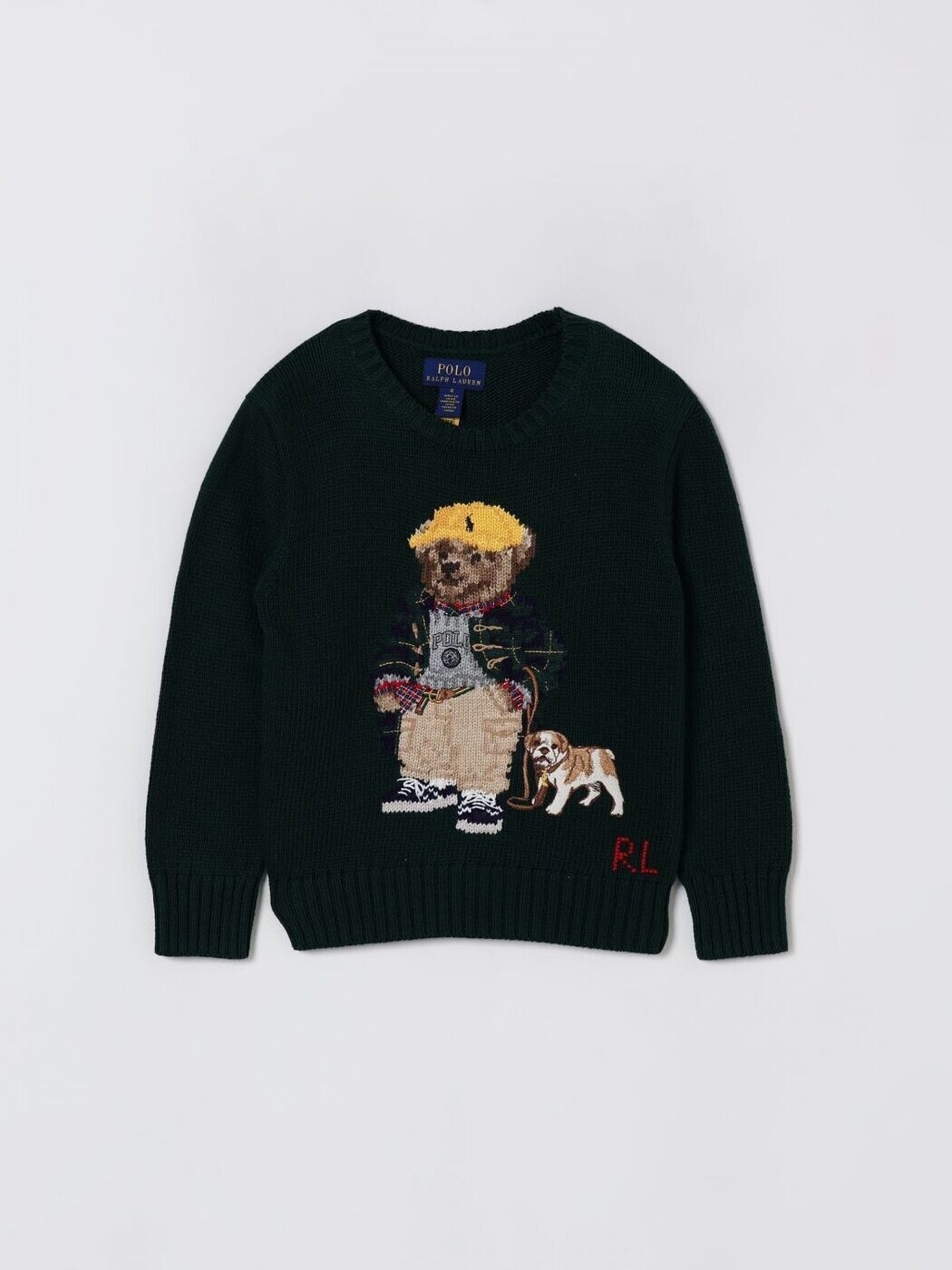 ポロ・ラルフローレン POLO RALPH LAUREN クルーネックジャンパー 編み物お召しもの ボーイズ 緑であること Crew neck jumpers 322978393 関税 貨物輸送無料 2025AW gi
