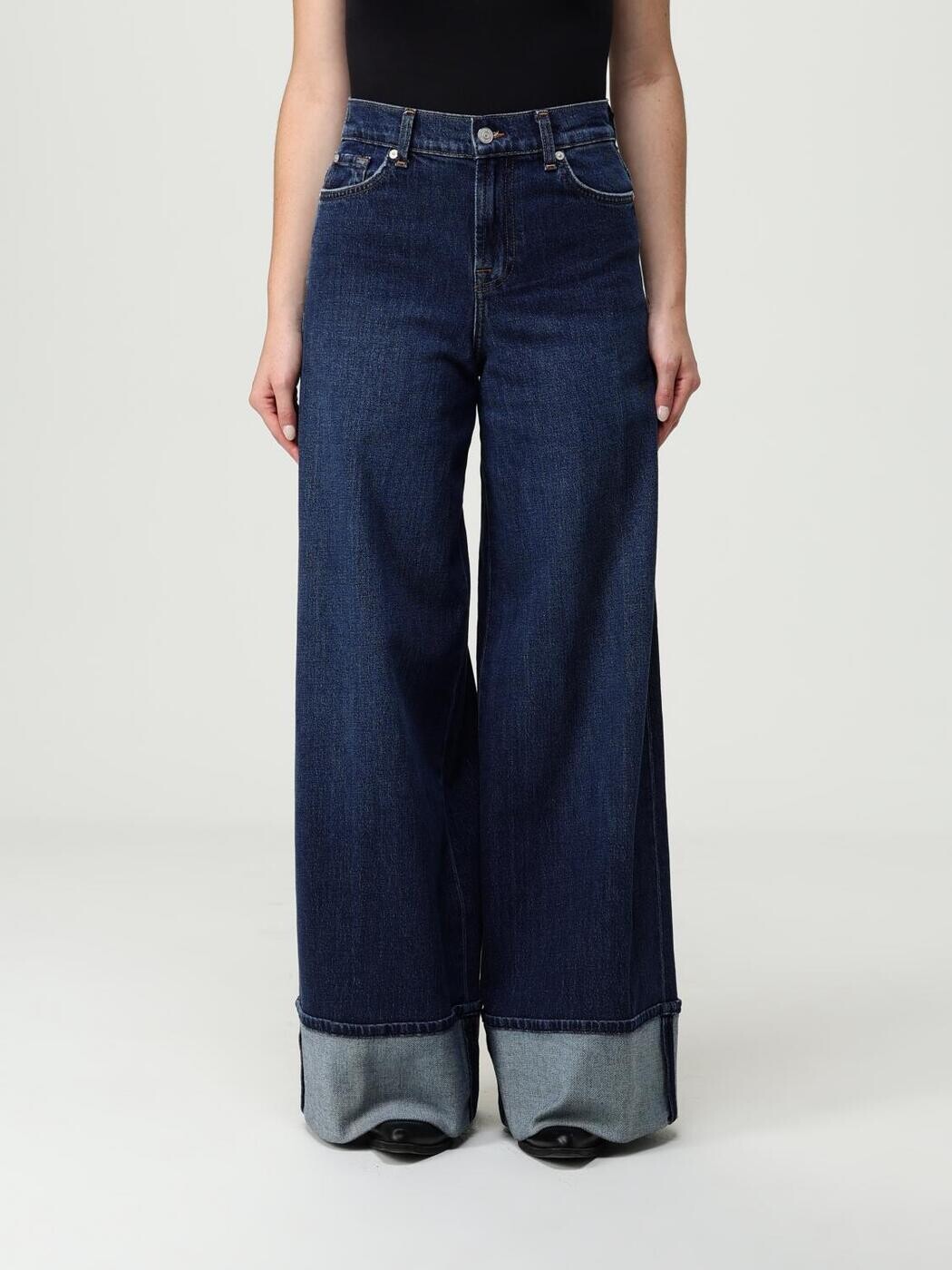 セブンフォーオールマンカインド 7 FOR ALL MANKIND デニム レディース ネイビー Jeans 7UL60C10 Navy 関税 送料無料 2025AW gi|BRANDSHOP「il Tesoro」