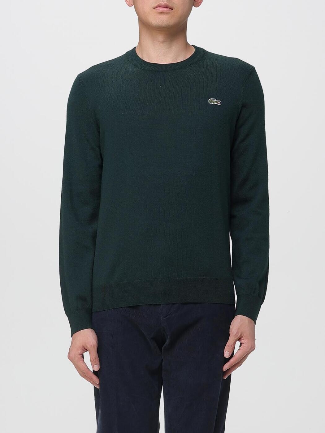 ラコステ LACOSTE プルオーバー 編み物御召しもの メンズ 緑であること Knitwear AH3225 Green 関税 貨物輸送無料 2025AW gi
