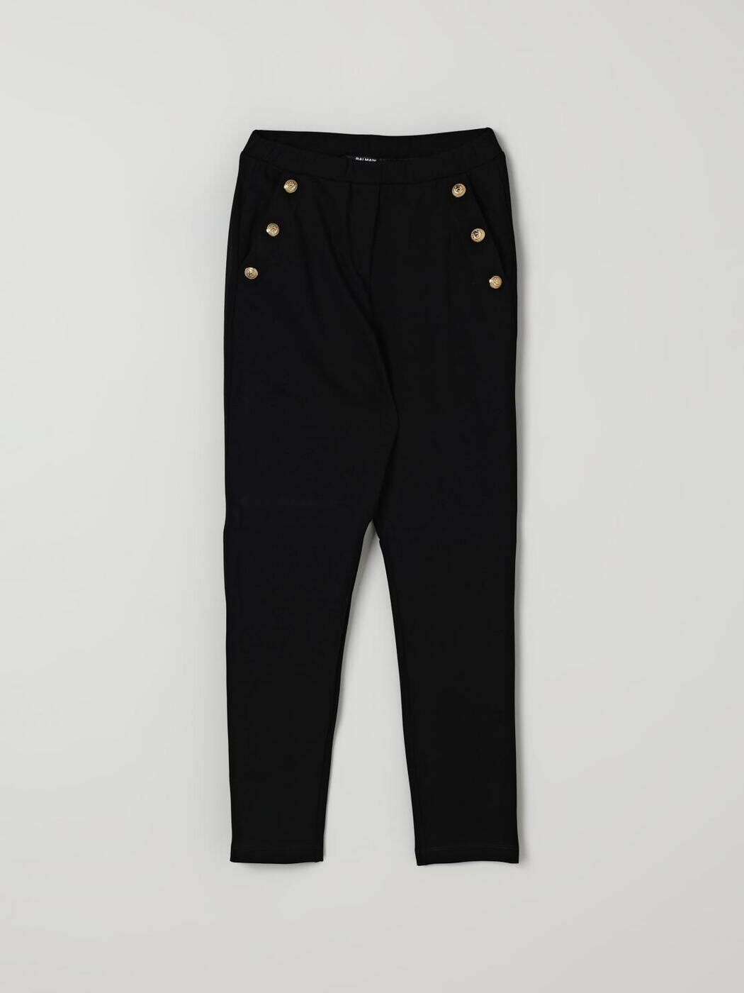 バルマン BALMAIN ズボン ズボン下 ガールズ 黒いこと Trousers BX6C11J0371 関税 貨物輸送無料 2025AW gi