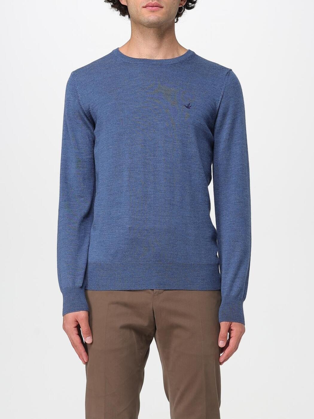 ブルックス活動の領域 BROOKSFIELD プルオーバー 編み物御召しもの メンズ Knitwear 203E.P001 Gnawed Blue 関税 貨物輸送無料 2025AW gi