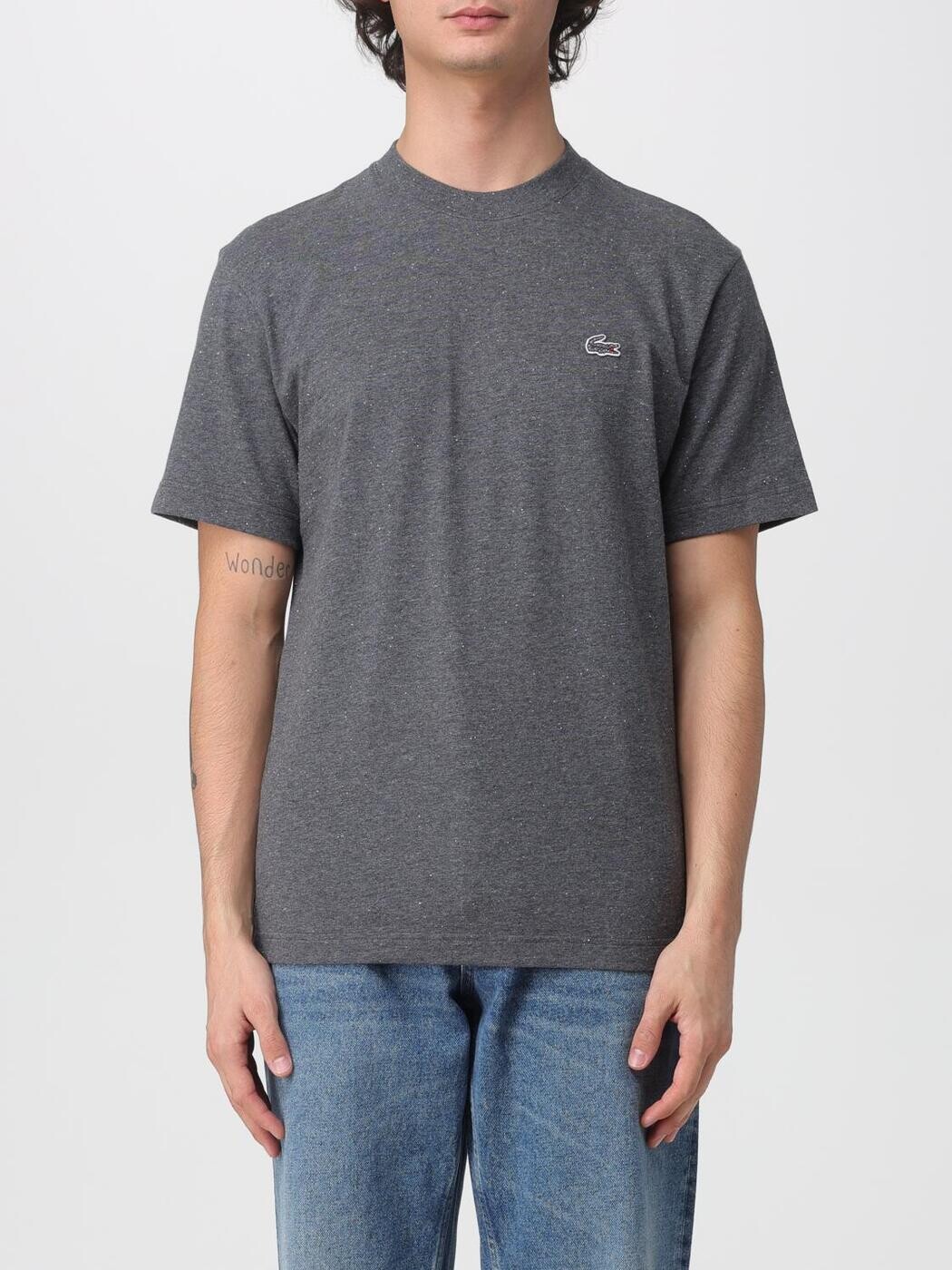 ラコステ LACOSTE Tシャツ メンズ グレー T-shirts TH5886 関税 送料無料 2025AW gi