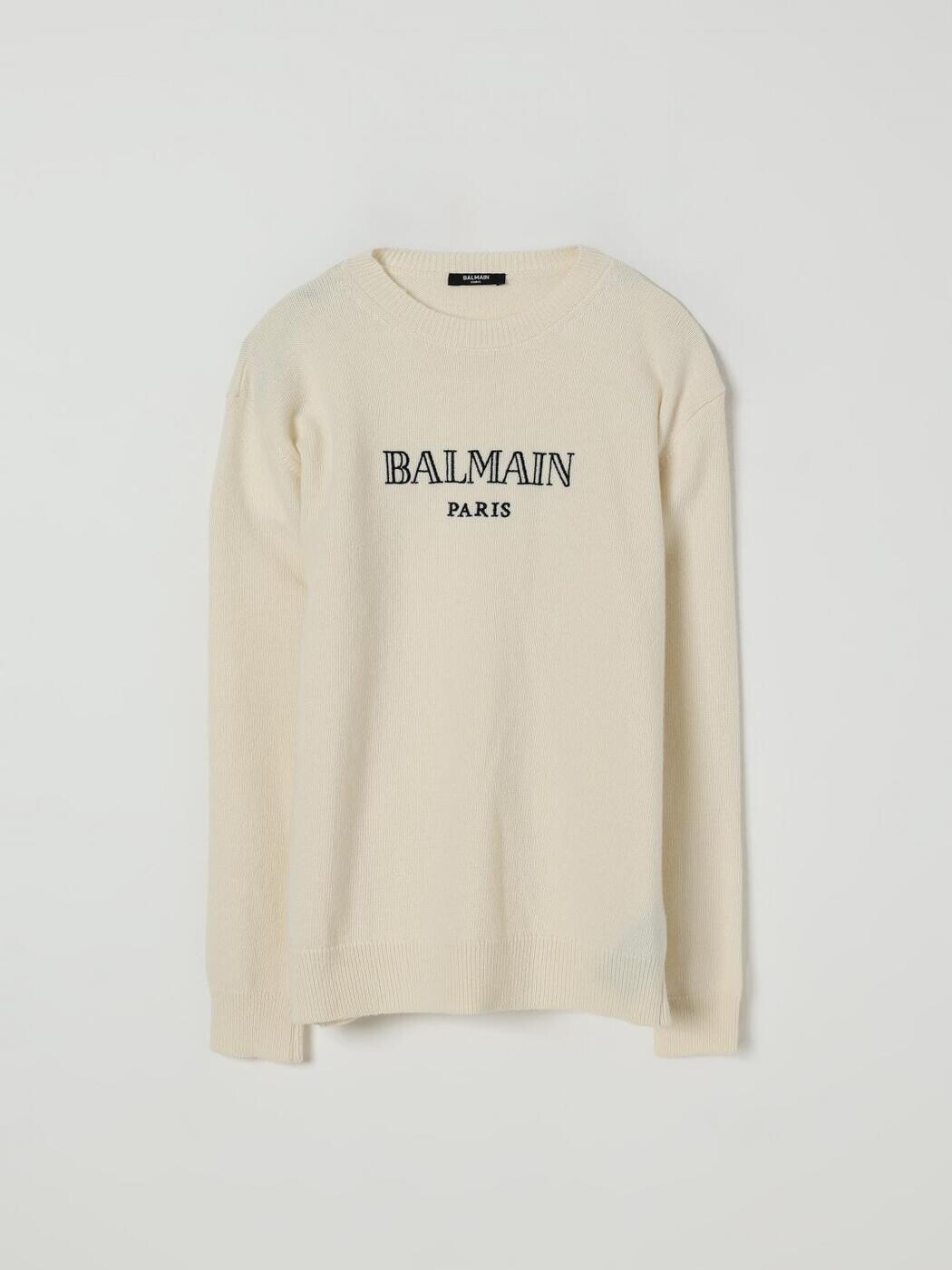 バルマン BALMAIN クルーネックジャンパー 編み物お召しもの ガールズ 白いこと Crew neck jumpers BX9P60Z3294 関税 貨物輸送無料 2025AW gi