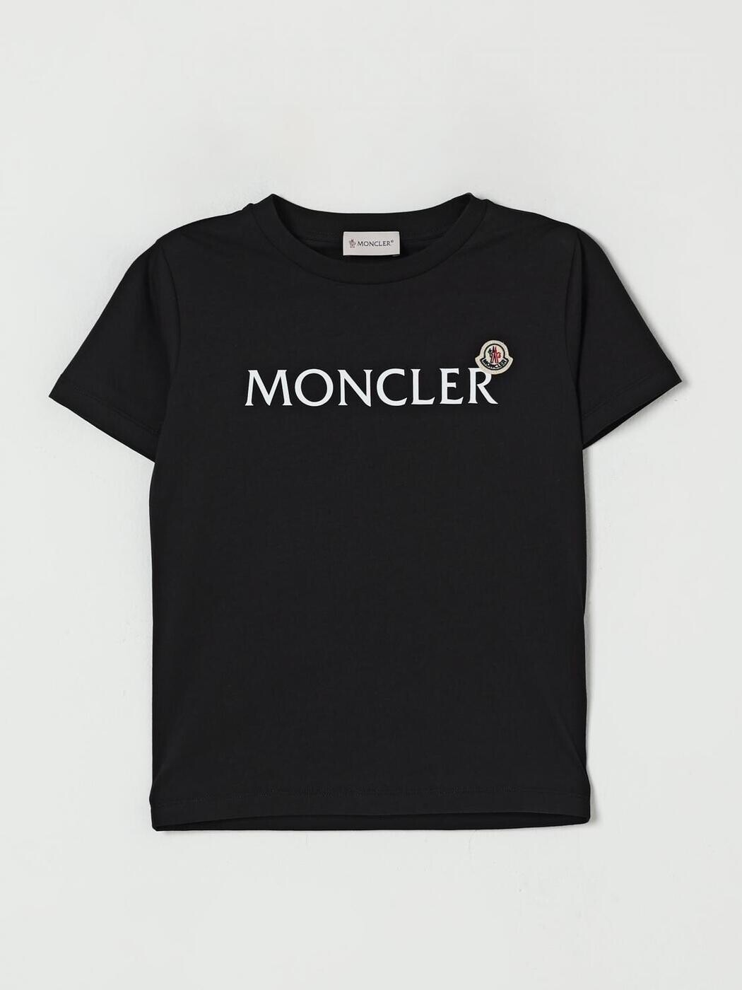 モンク軌跡 MONCLER ロング捩りティーシャツ ティーシャツ ボーイズ 黒いこと Long sleeve t-shirts 8C0001889AFV 関税 貨物輸送無料 2025AW gi キッズファッション-キッズ・ベビー・マタニティ