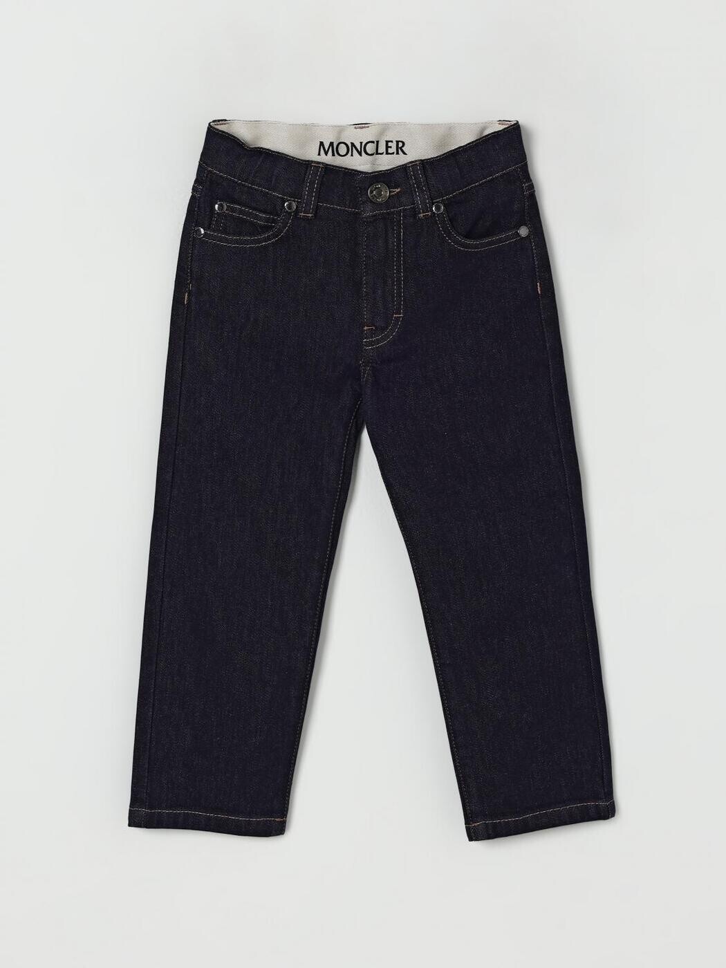 モンク軌跡 MONCLER レギュラーフィットジーンズ ジーンズ ボーイズ 青碧 Regular fit jeans 2A000035974Q 関税 貨物輸送無料 2025AW gi