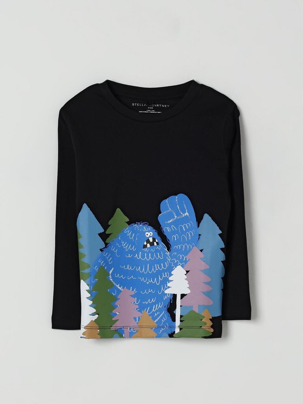 ステラマッカートニー STELLA MCCARTNEY ロング捩りプルオーバー プルオーバー ボーイズ 黒いこと Long sleeve t-shirts TX8Q70Z0434 関税 貨物輸送無料 2025AW gi