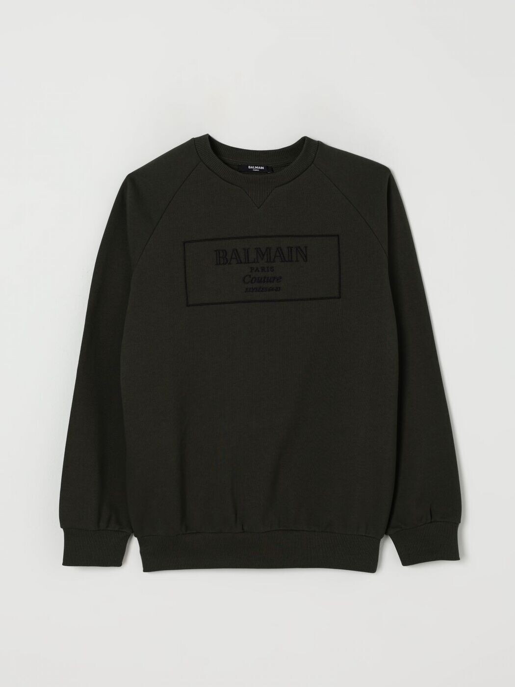 バルマン BALMAIN クルーネックジャンパー 編み物御召しもの ボーイズ 緑であること Crew neck jumpers BX4P80Z3183 関税 貨物輸送無料 2025AW gi