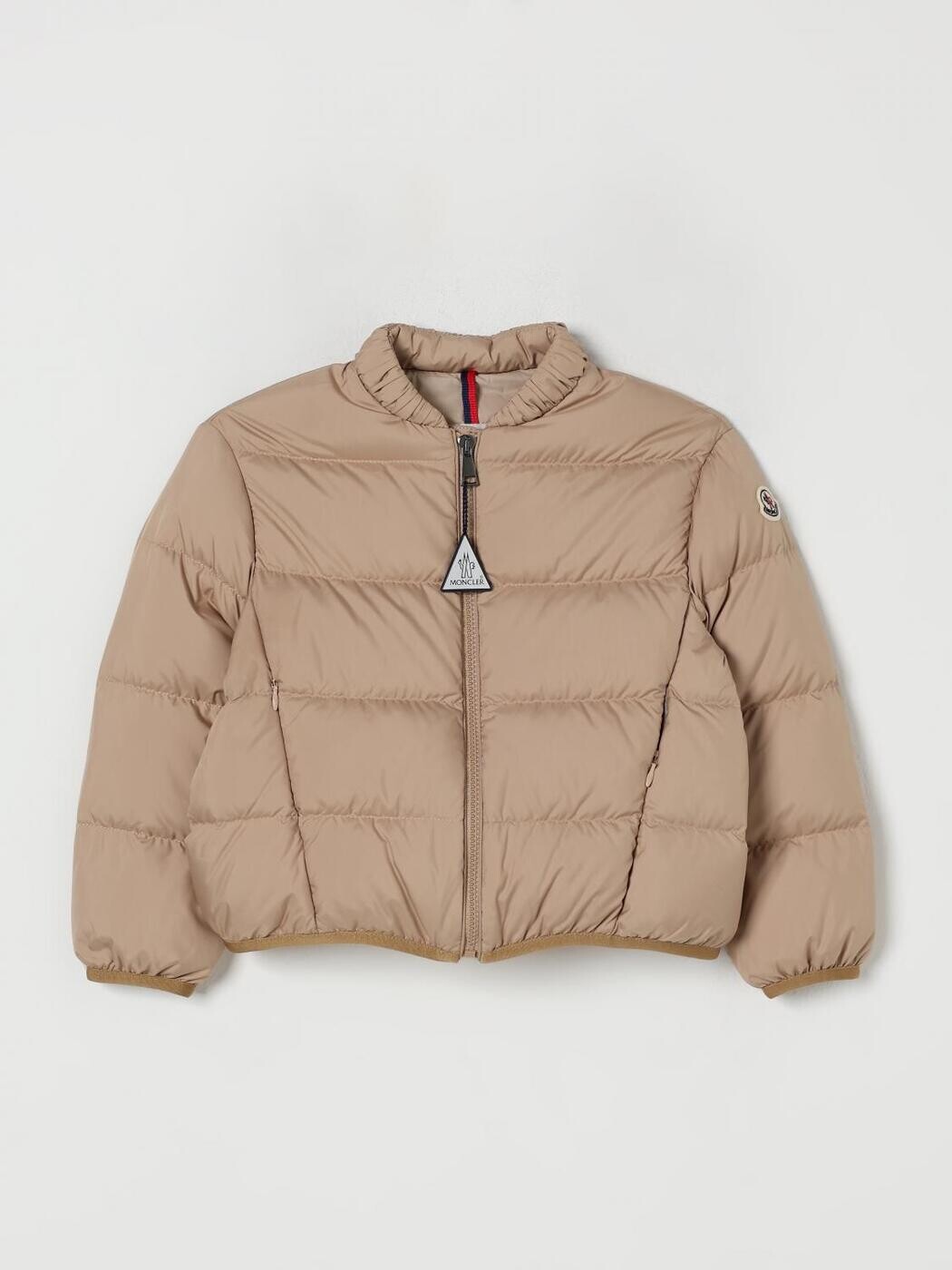 モンク軌跡 MONCLER バイカージャケット 上衣 ガールズ ベージュ Biker jackets 1A0001754AQE 関税 貨物輸送無料 2025AW gi