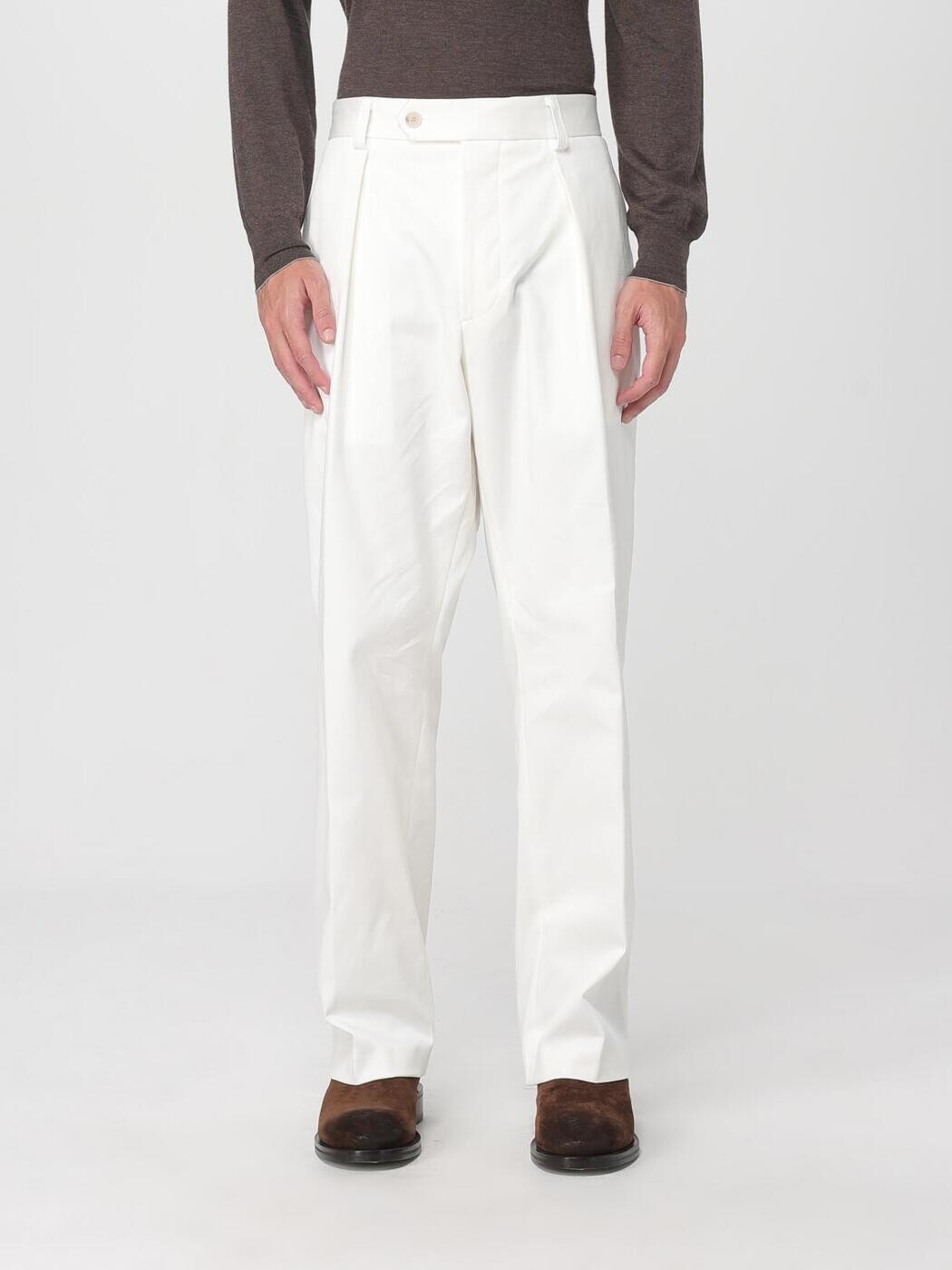 雇い主 BOSS ズボン ズボン下 メンズ 白いこと Trousers 50549203 関税 貨物輸送無料 2025AW gi メンズファッション-ズボン・パンツ