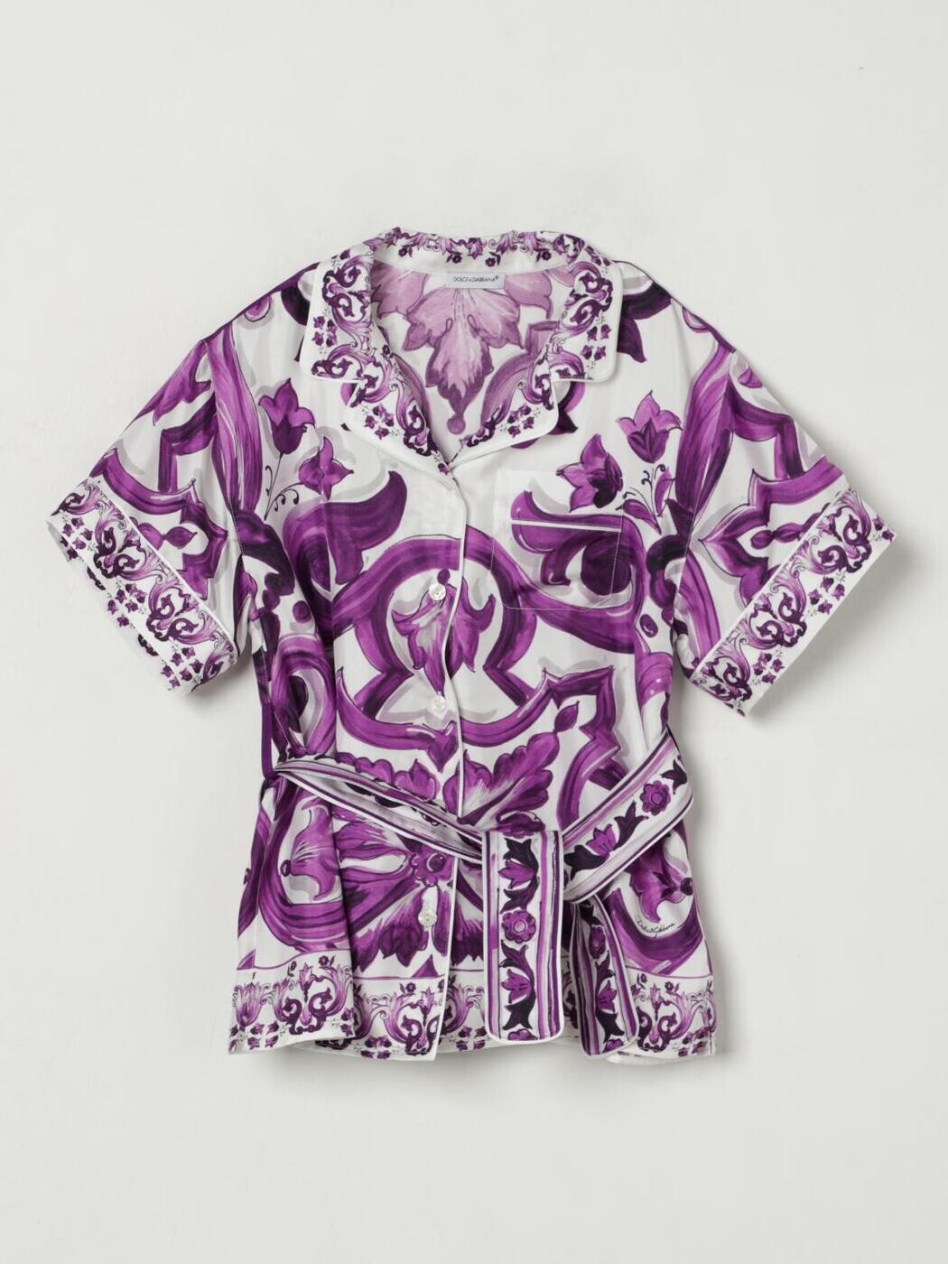 ドルチェ＆ガッバーナ DOLCE\u0026GABBANA フォーマルシャツ プルオーバー ガールズ パープル Formal shirts L55S65HI1TK 関税 貨物輸送無料 2025AW gi
