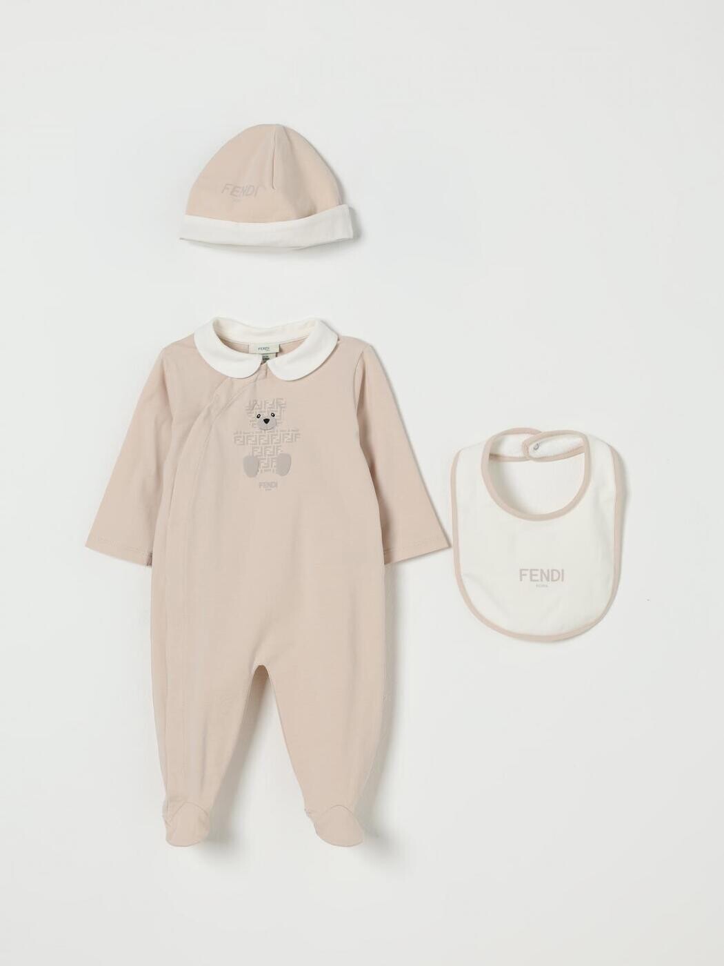 FENDI FENDI パジャマ セットアップ ガールズ ベージュ Nightwear BUK141ST8 関税 貨物輸送無料 2025AW gi
