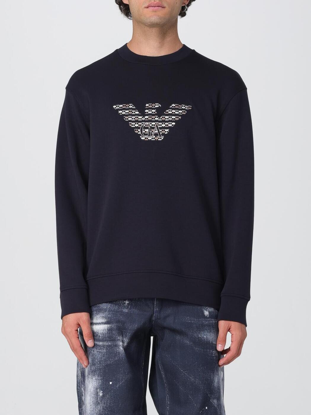 エン急性灰白髄炎 アルマーニ EMPORIO ARMANI トレーナー 調教師 メンズ 青色 Sweatshirts EM002906AF10013 関税 貨物輸送無料 2025AW gi