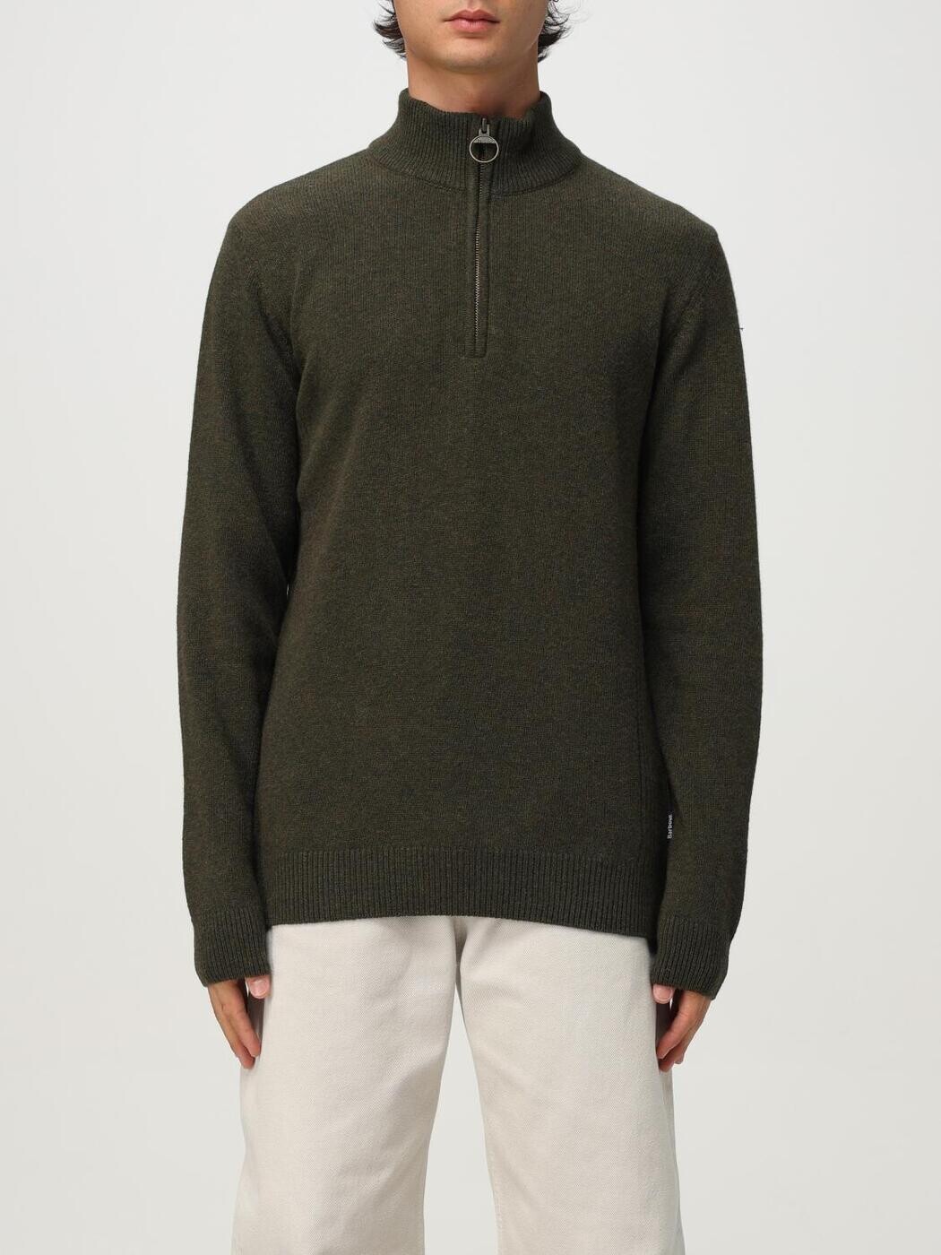 バブアー BARBOUR プルオーバー 編み物御召しもの メンズ Knitwear MKN0837 Olive 関税 貨物輸送無料 2025AW gi