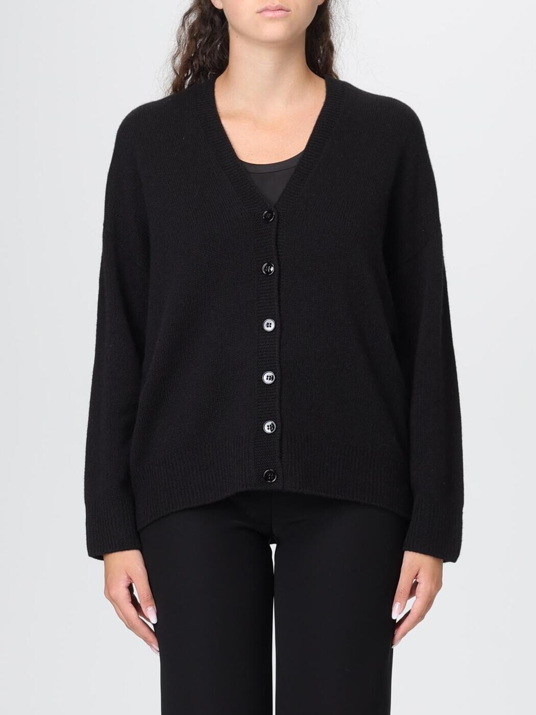 エン急性灰白髄炎 アルマーニ EMPORIO ARMANI スウェーター 編み物御召しもの レディース 黒いこと Knitwear EW002563AF18628 関税 貨物輸送無料 2025AW gi