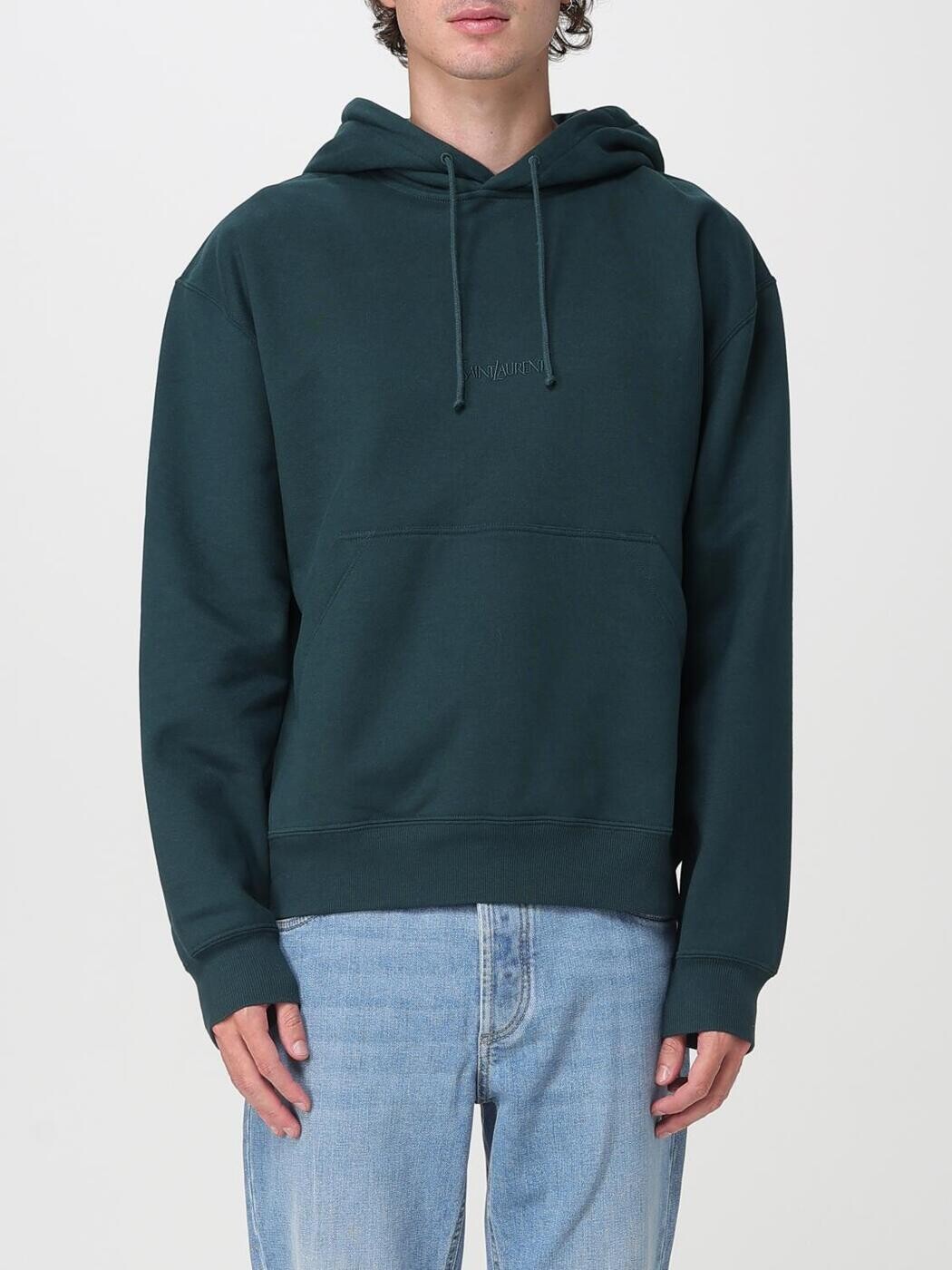 前日 サンローラン SAINT LAURENT PARIS トレイナー 調教師 メンズ 緑であること Sweatshirts 818538Y36SW 関税 貨物輸送無料 2026SS gi スウェット・トレーナー-メンズファッション-トップス