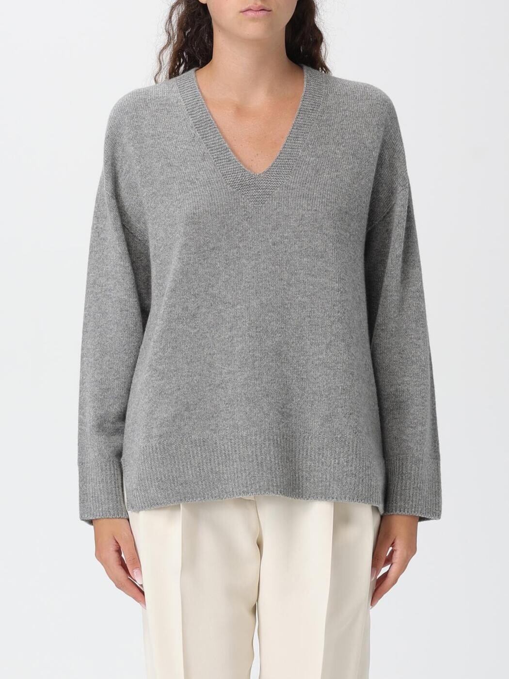 エン急性灰白髄炎 アルマーニ EMPORIO ARMANI スウェーター 編み物御召しもの レディース 薄墨色 Knitwear EW002562AF18628 関税 貨物輸送無料 2025AW gi