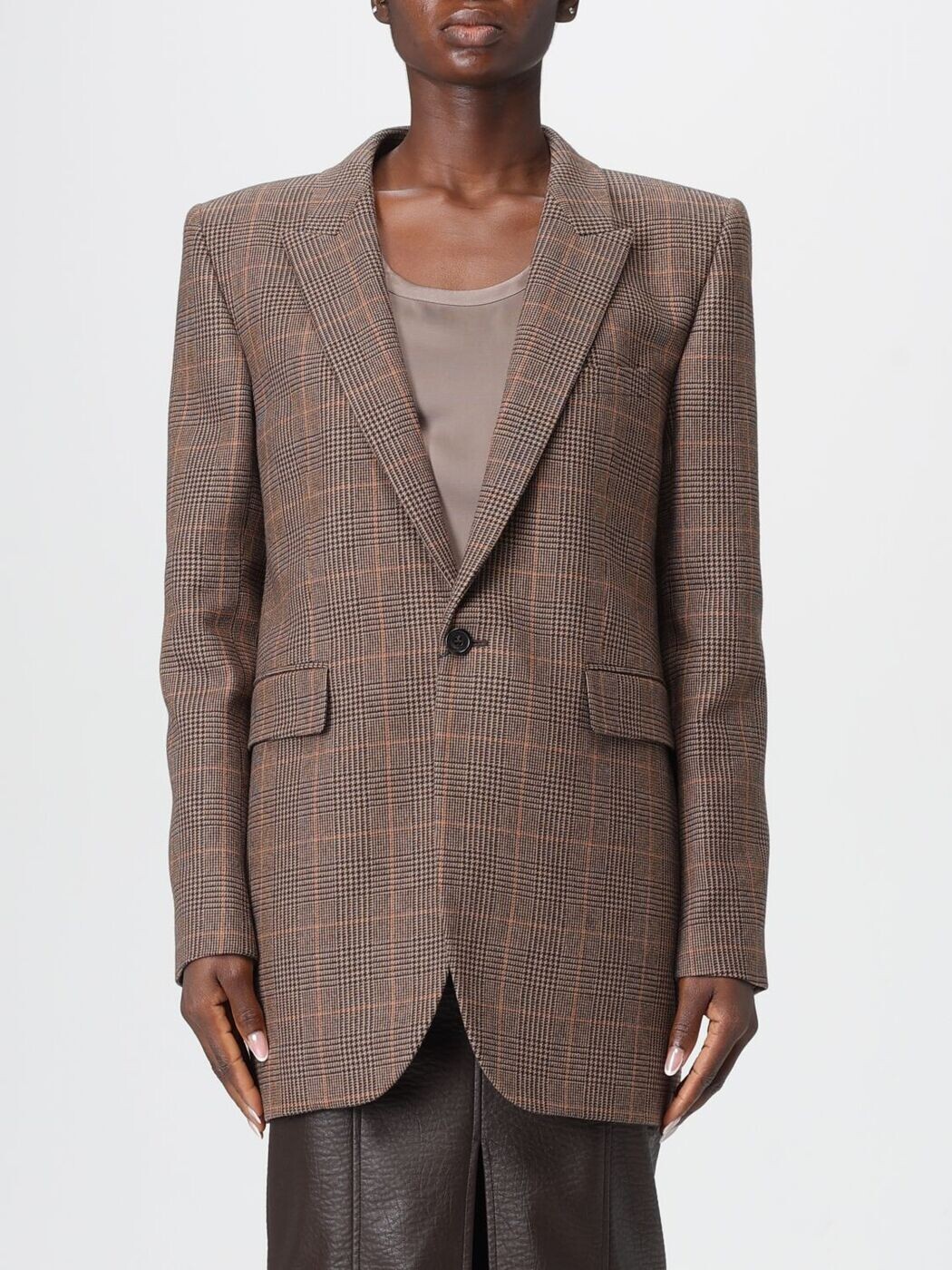 前日 サンローラン SAINT LAURENT PARIS 背広上衣 背広 上衣 レディース マルチ色合い Suit Jackets 832778Y3J45 関税 貨物輸送無料 2025AW gi コート・ジャケット-レディースファッション