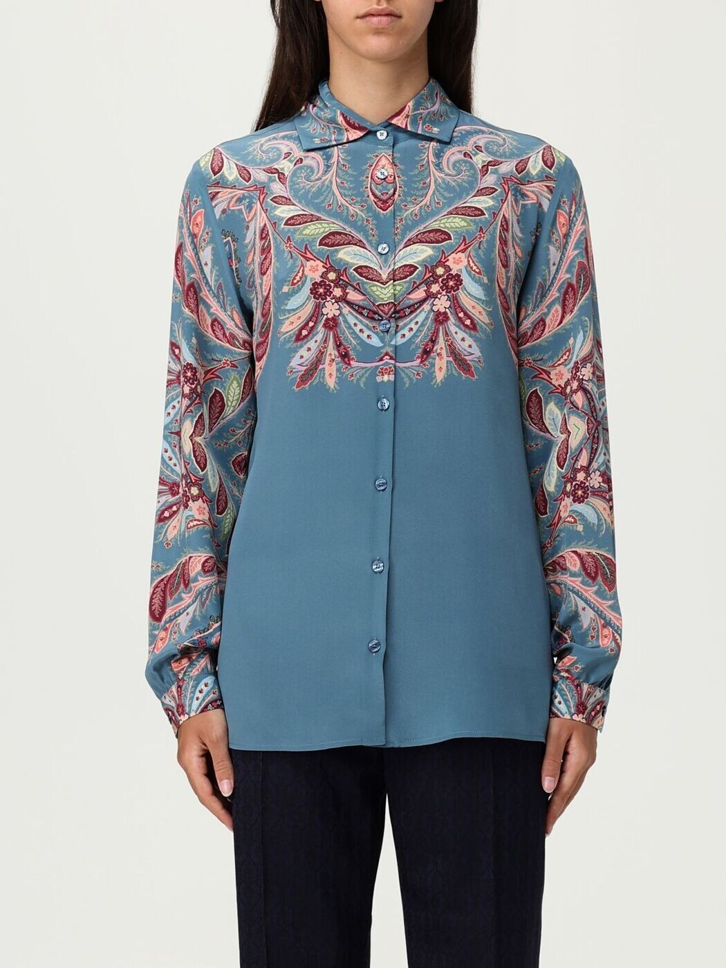 エトロ ETRO シャツ レディース Shirts WRIA0019AKA37 Gnawed Blue 関税 送料無料 2025AW gi｜BRANDSHOP「il Tesoro」